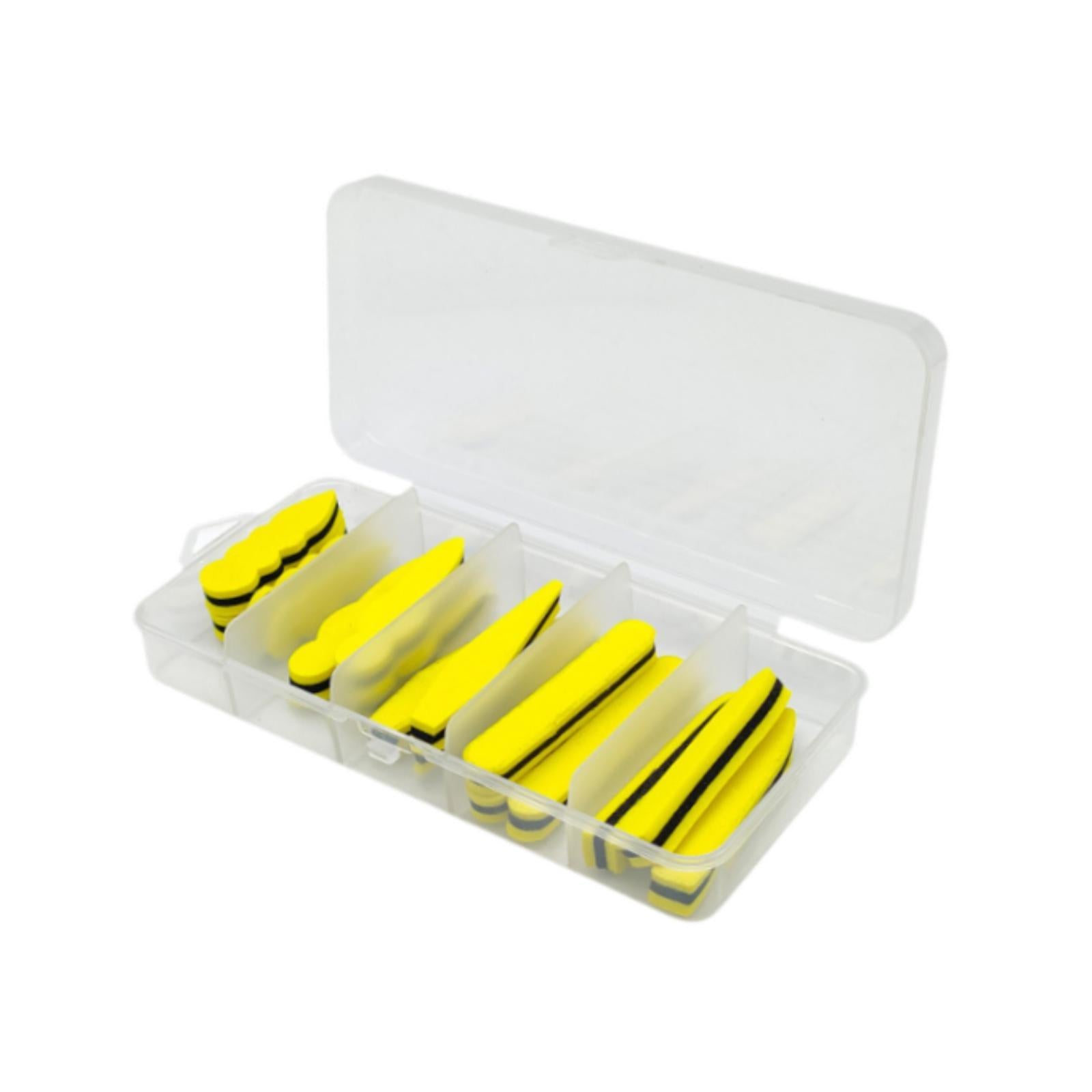 15Pcs Fly Tying Foam Bodies 5 Types Beginner Professionals DIY Fishing Lures Yellow Black