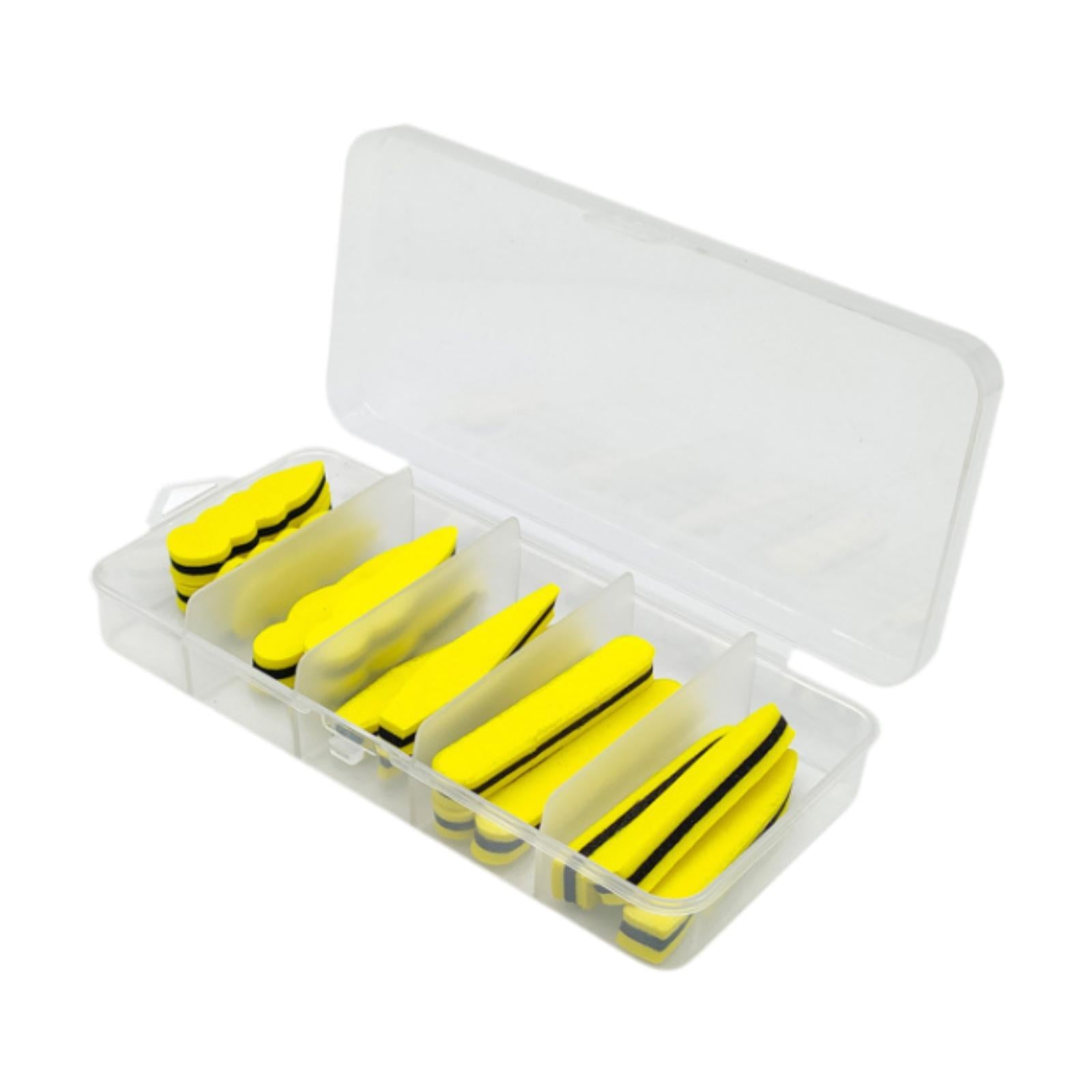 15Pcs Fly Tying Foam Bodies 5 Types Beginner Professionals DIY Fishing Lures Yellow Black