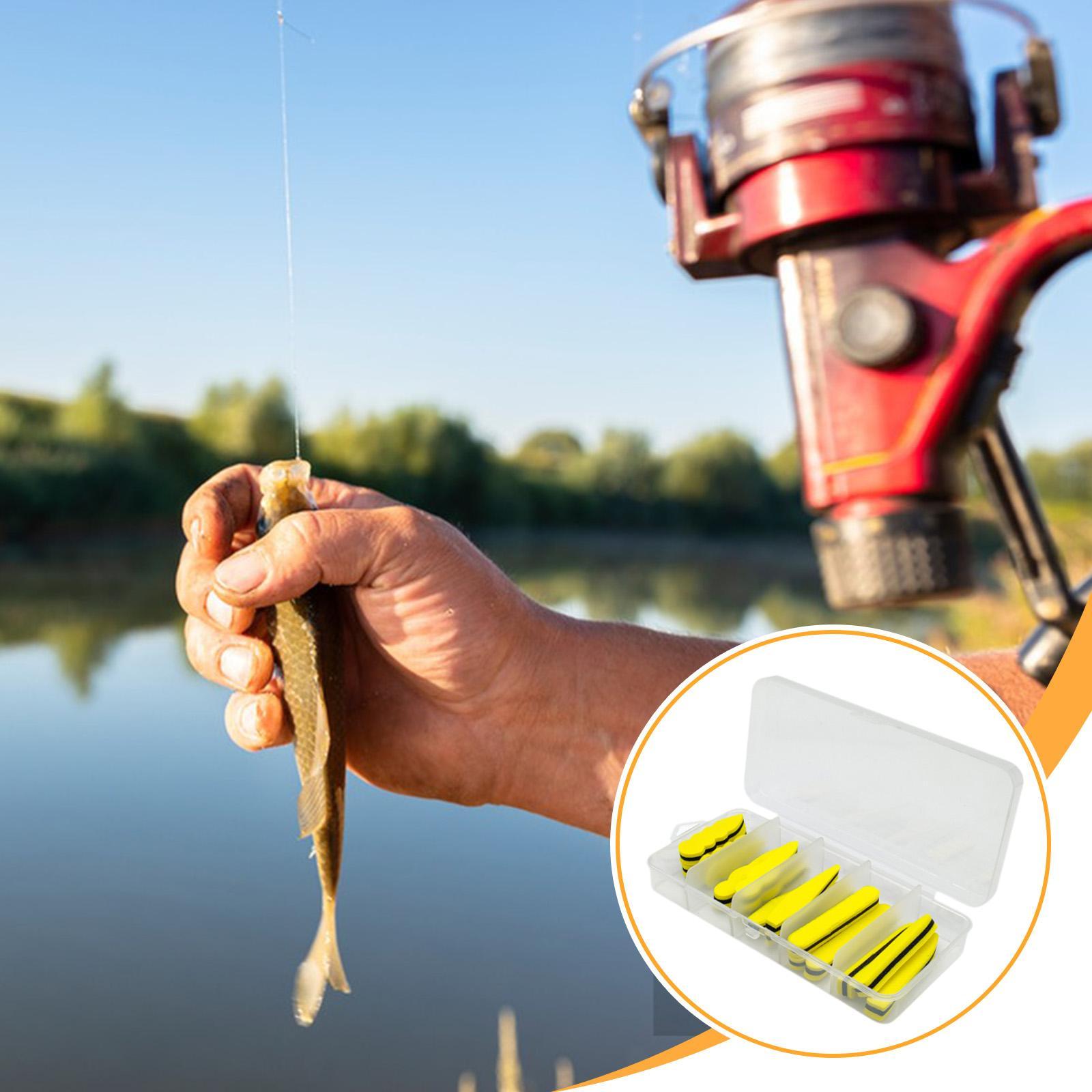 15Pcs Fly Tying Foam Bodies 5 Types Beginner Professionals DIY Fishing Lures Yellow Black