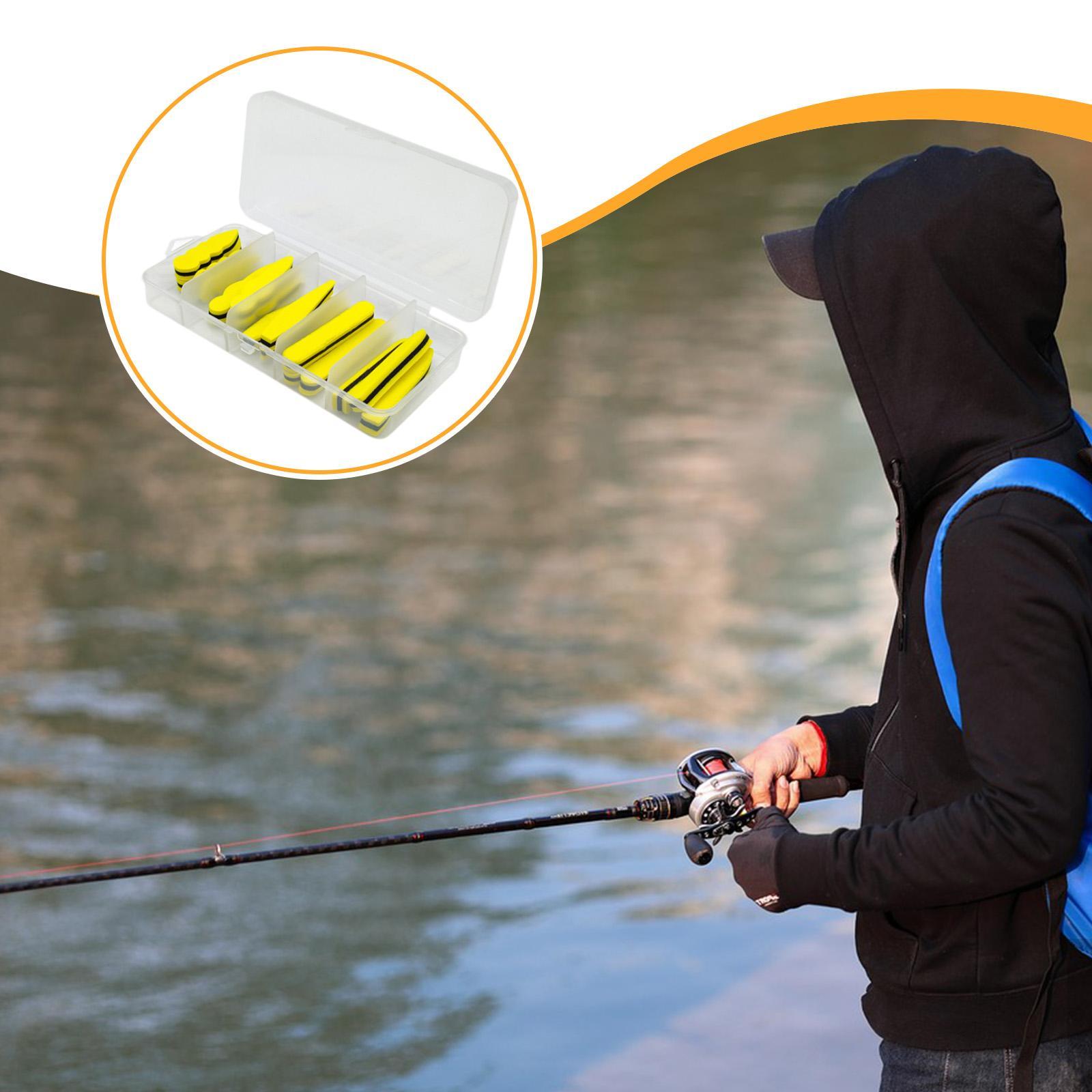 15Pcs Fly Tying Foam Bodies 5 Types Beginner Professionals DIY Fishing Lures Yellow Black