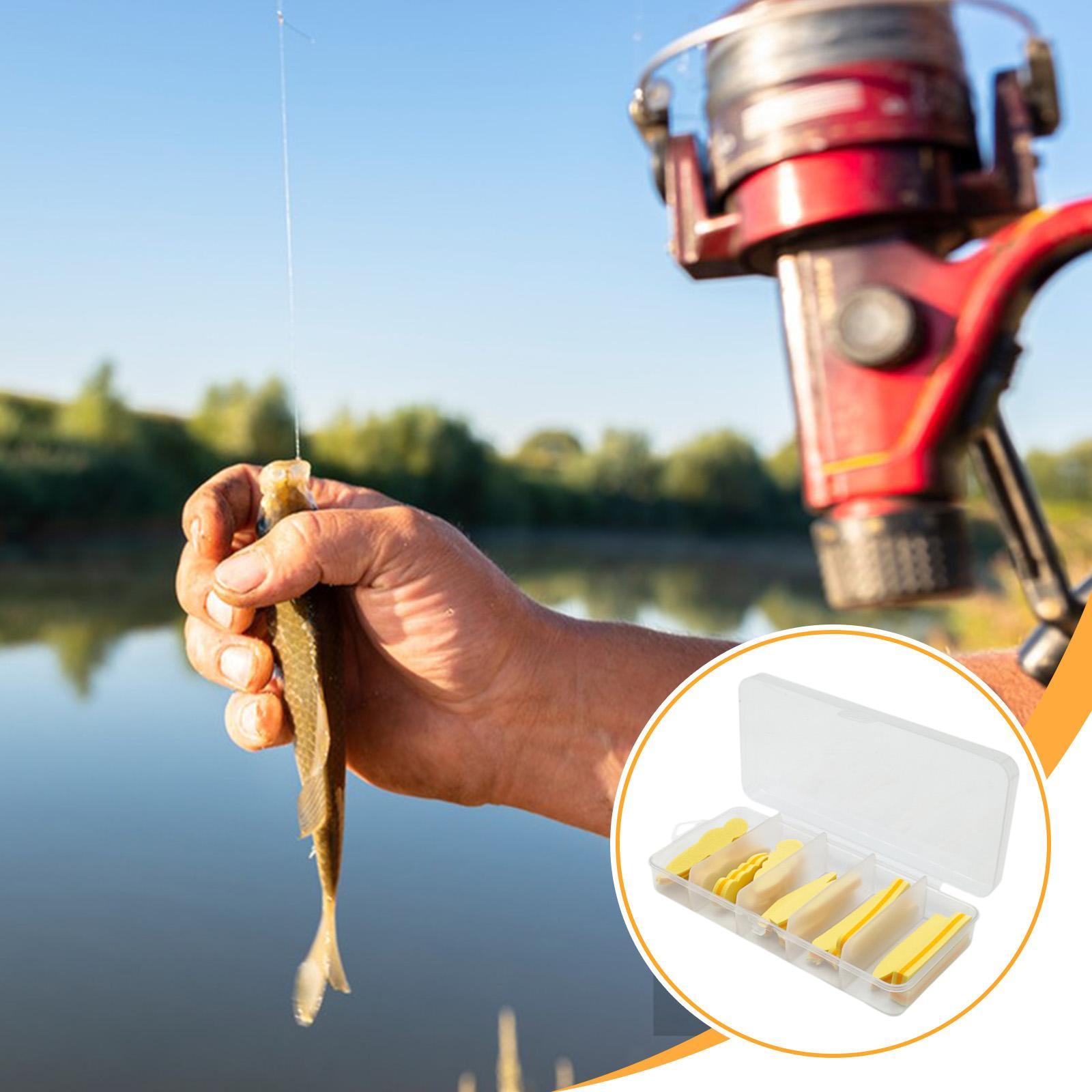 15Pcs Fly Tying Foam Bodies 5 Types Beginner Professionals DIY Fishing Lures Beige Orange