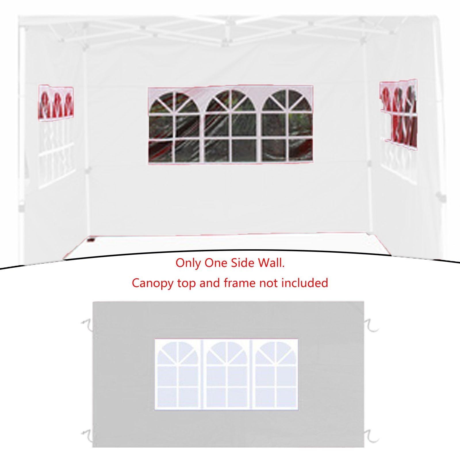 Side Wall Panel Portable Replacement Tent Sidewall for Sunshade Awning Patio White