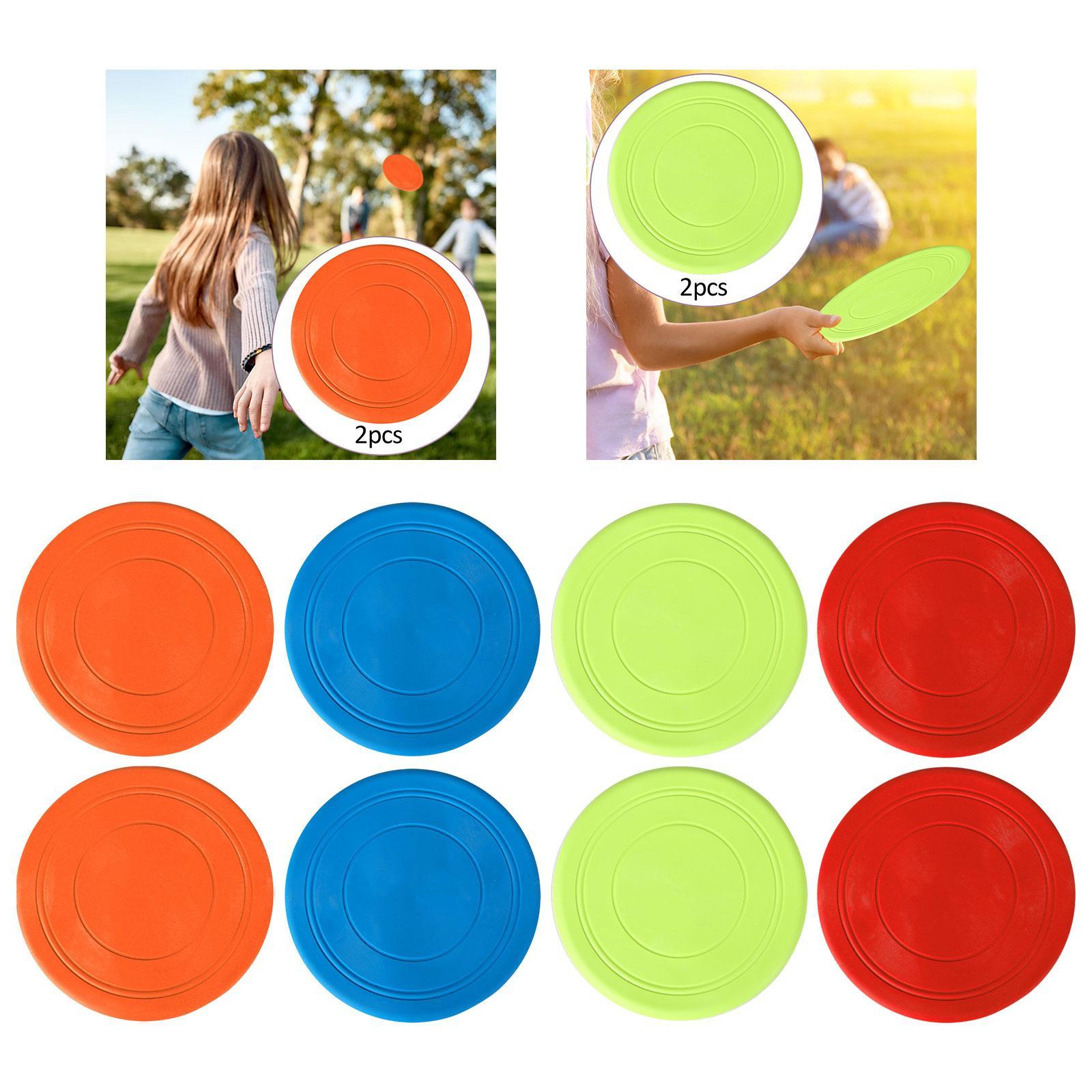 2Pcs Kids Flying Discs Outdoor Children Playing for Picnic Background Garden Orange