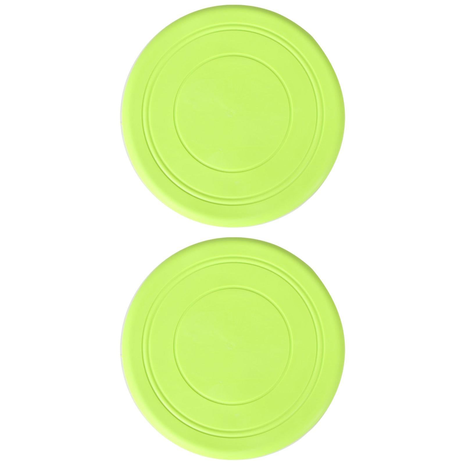 2Pcs Kids Flying Discs Outdoor Children Playing for Picnic Background Garden Green