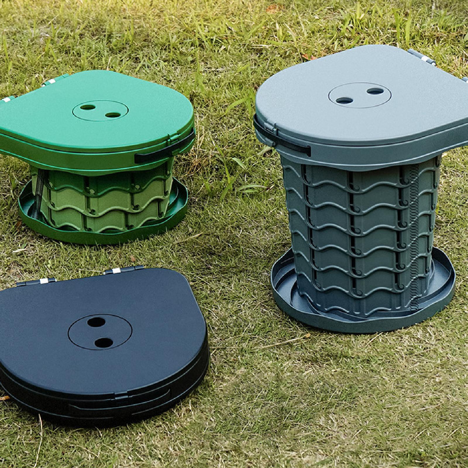 Foldable Toilet Stool Travel Potty Beach Backpacking Portable Camping Toilet Black