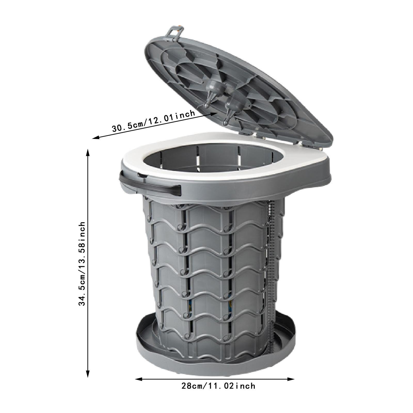 Foldable Toilet Stool Travel Potty Beach Backpacking Portable Camping Toilet Deep Gray