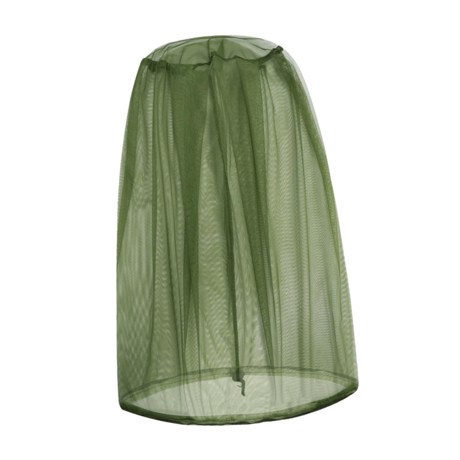 Mosquito Head Net Mosquito Face Shield for Fishing Outdoor Activities Travel Green