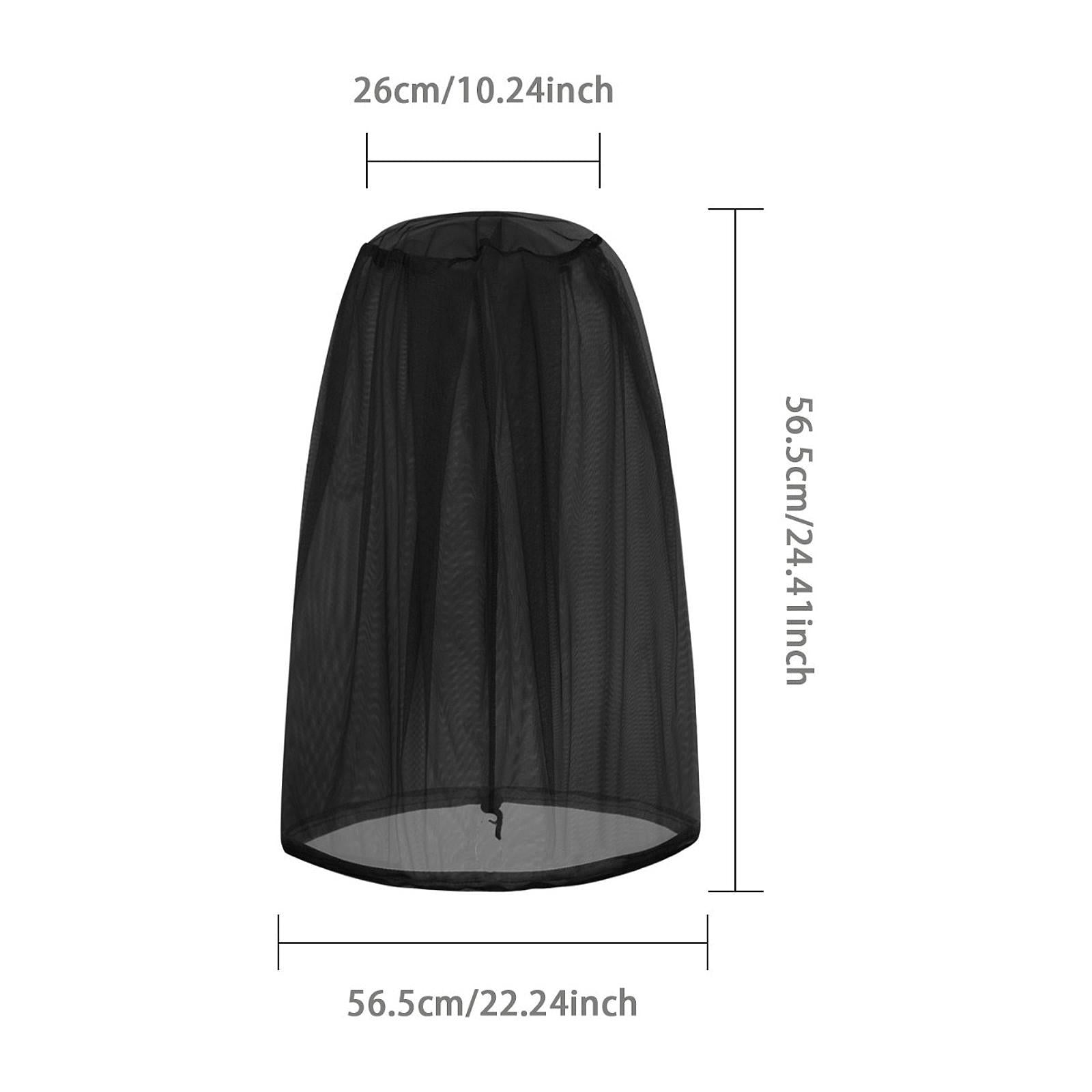 Mosquito Head Net Mosquito Face Shield for Fishing Outdoor Activities Travel Black