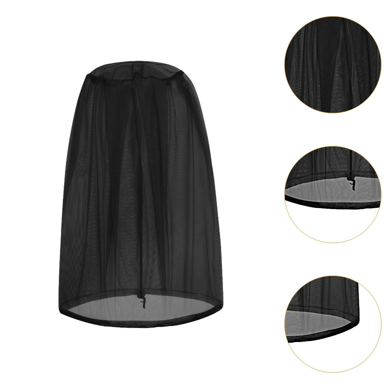 Mosquito Head Net Mosquito Face Shield for Fishing Outdoor Activities Travel Black