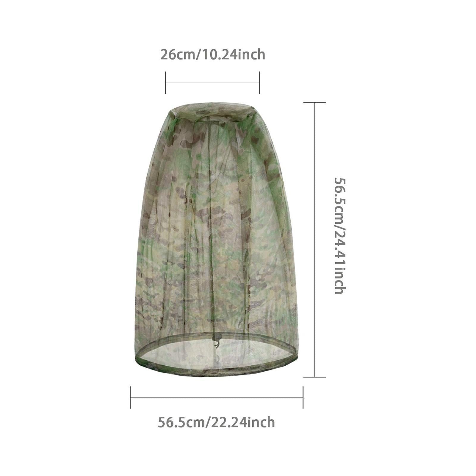 Mosquito Head Net Mosquito Face Shield for Fishing Outdoor Activities Travel Camo
