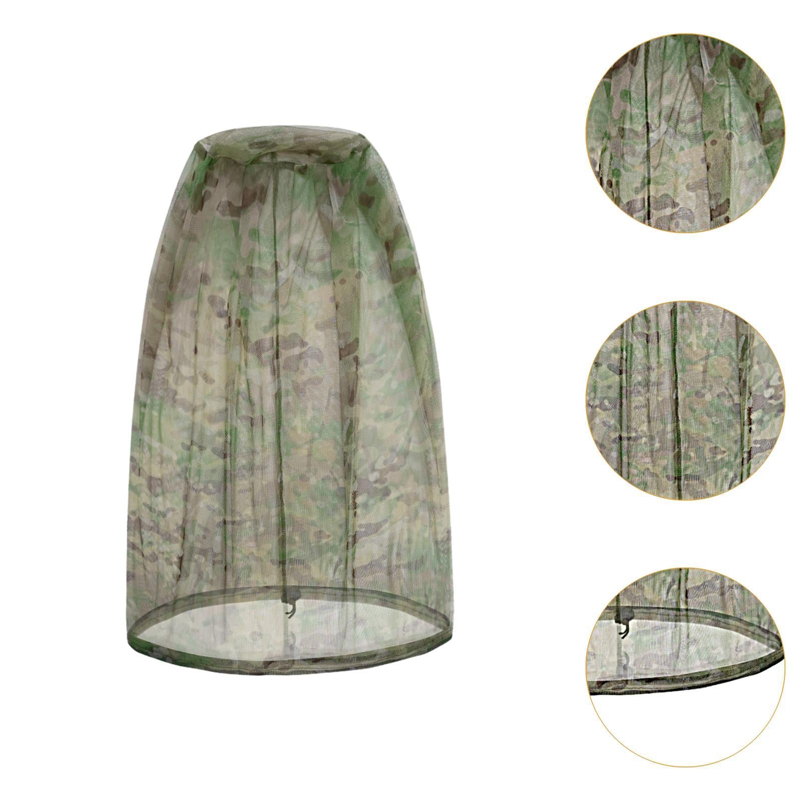 Mosquito Head Net Mosquito Face Shield for Fishing Outdoor Activities Travel Camo
