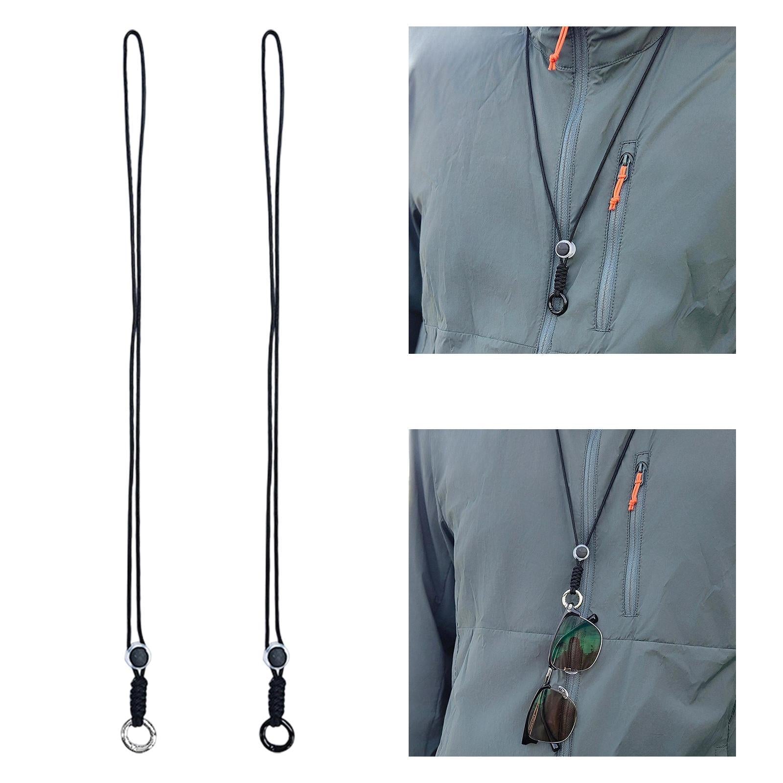 Sunglasses Strap Eyewear Chain for Women Fashionable Eyeglasses Holder Strap Black Circle