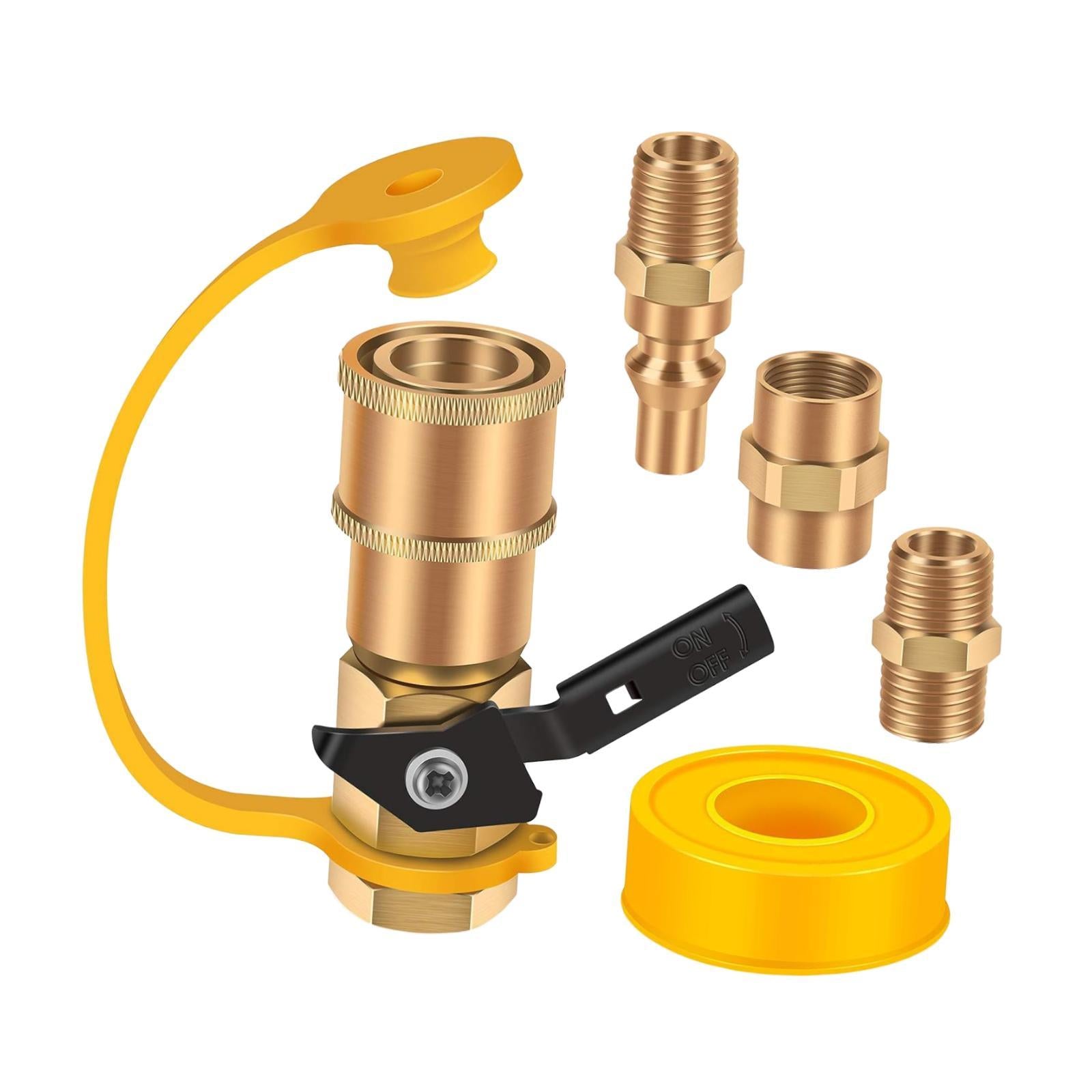 RV Propane Connect Fittings Adapter Valve Replacement for Outdoor Activities