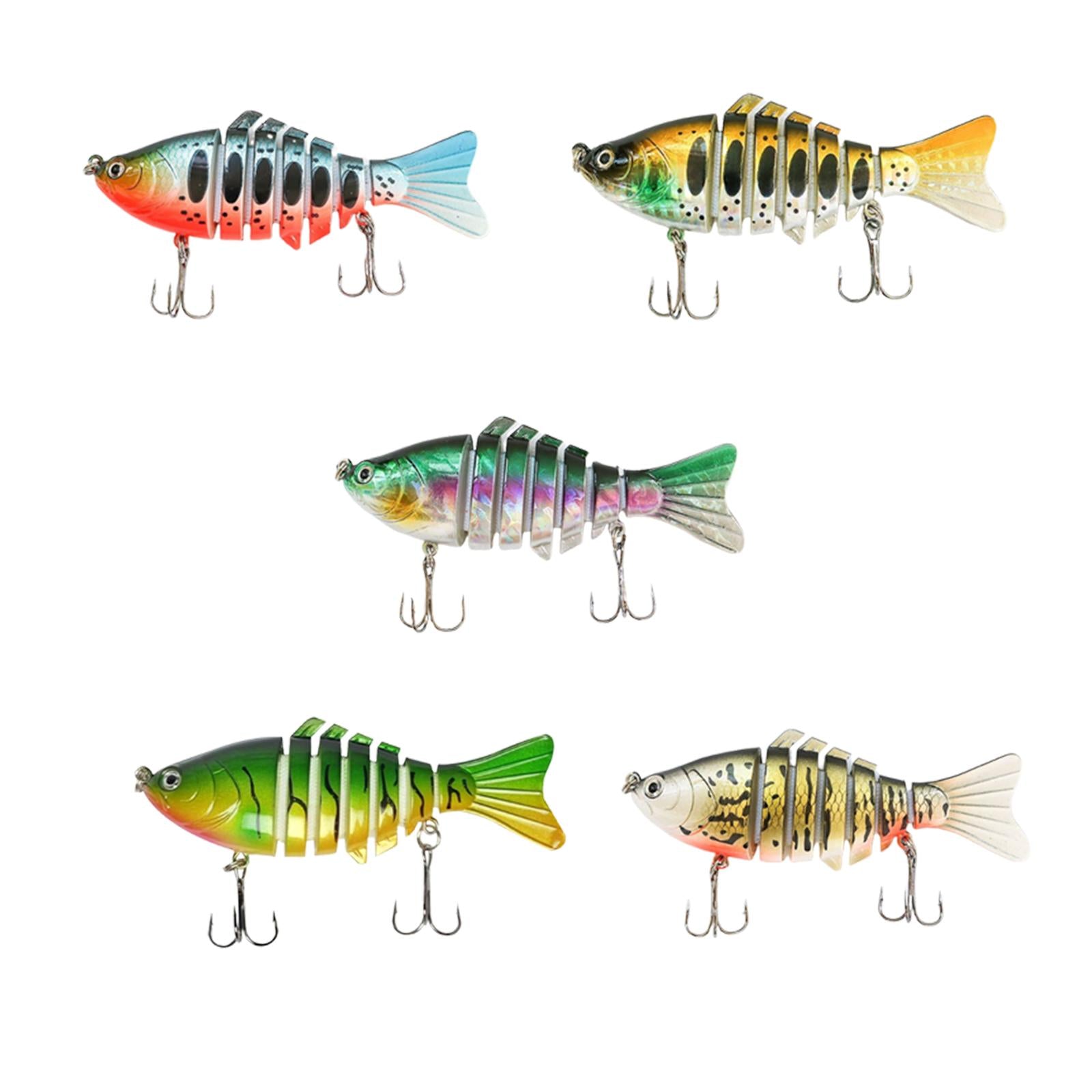5Pcs Fishing Lures Swimming Baits Metal Hard Lures for Trout Catfish Walleye