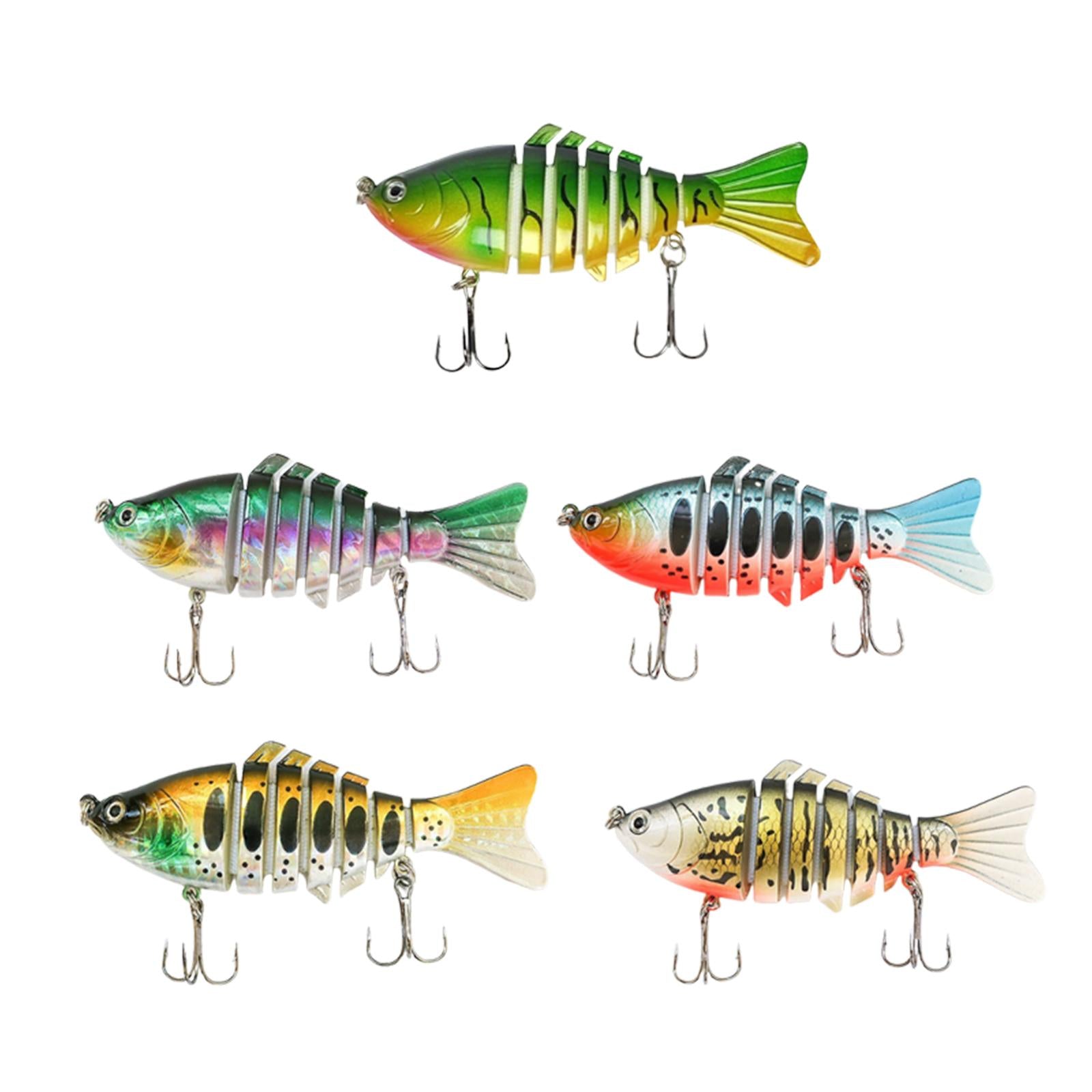 5Pcs Fishing Lures Swimming Baits Metal Hard Lures for Trout Catfish Walleye