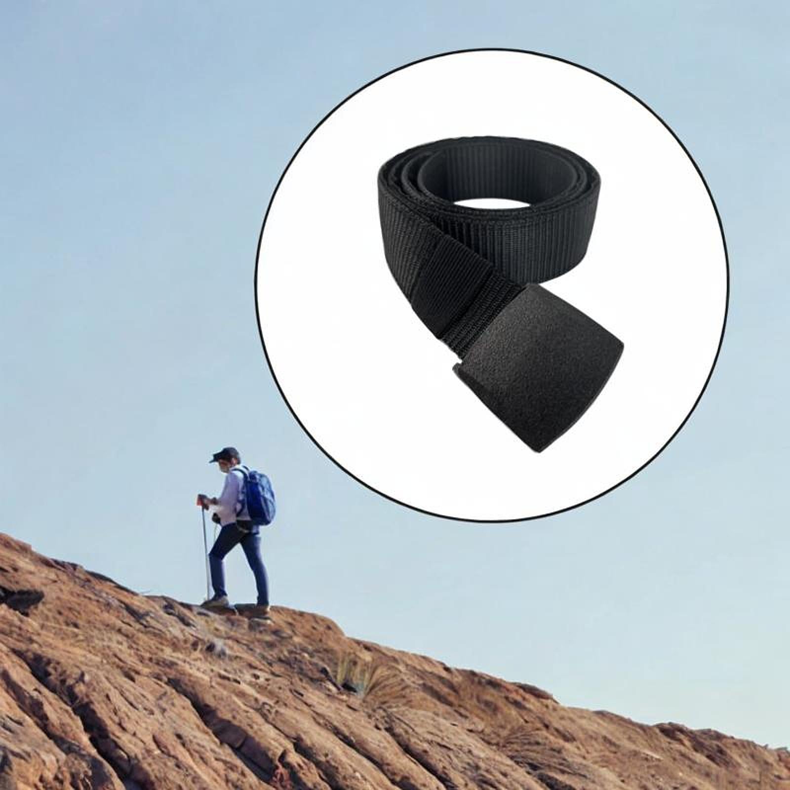 Nylon Waist Belt No Holes Waist Pack Band for Women Men Under Clothes Adults 138CM