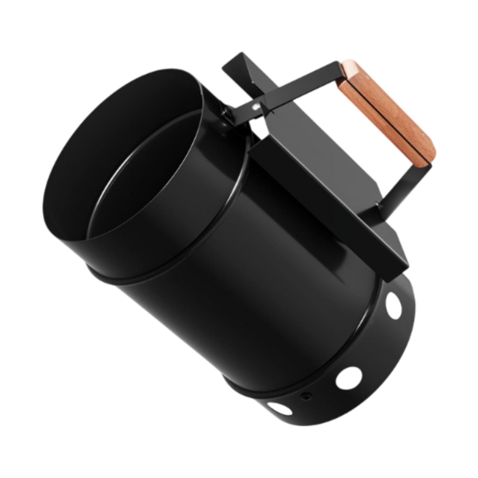 BBQ Chimney Starter for Charcoal Grill and Barbecues for Outdoor BBQ Cooking Black