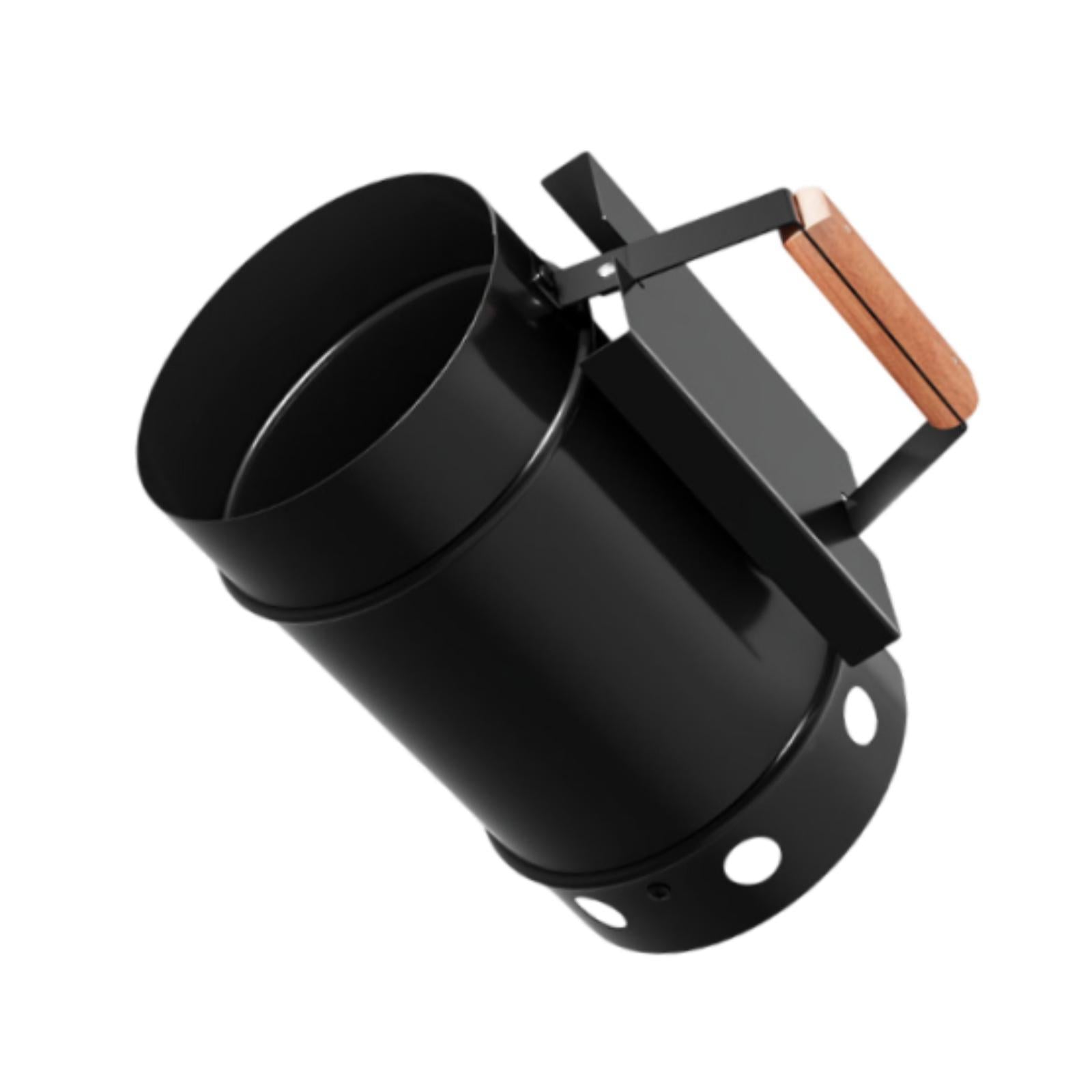 BBQ Chimney Starter for Charcoal Grill and Barbecues for Outdoor BBQ Cooking Black