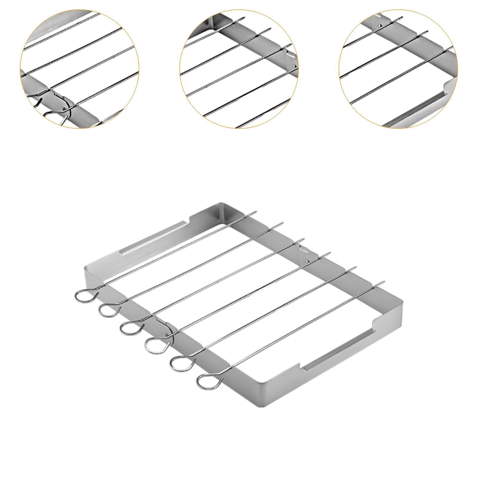 Stainless Steel BBQ Shish Set Shish Holder for BBQ Beach Outdoor