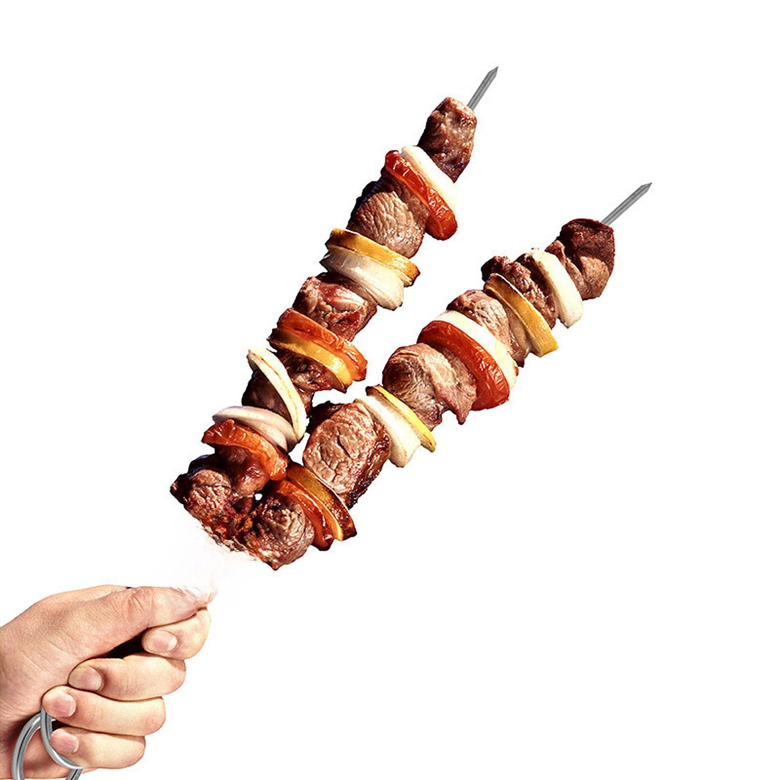 Stainless Steel BBQ Shish Set Shish Holder for BBQ Beach Outdoor