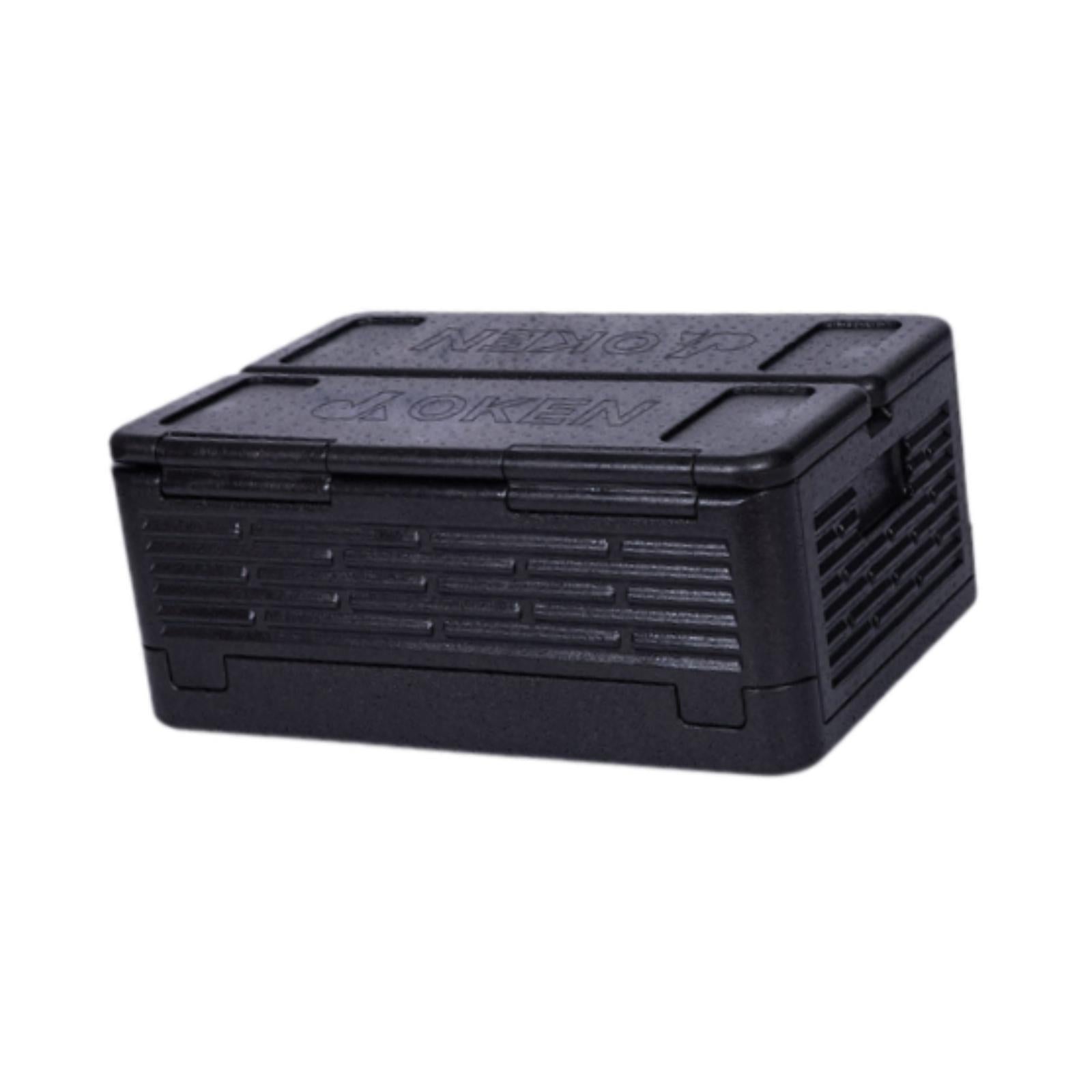 Insulated Food Pan Carrier Foldable Storage EPP for Camping Boating Barbecue Black