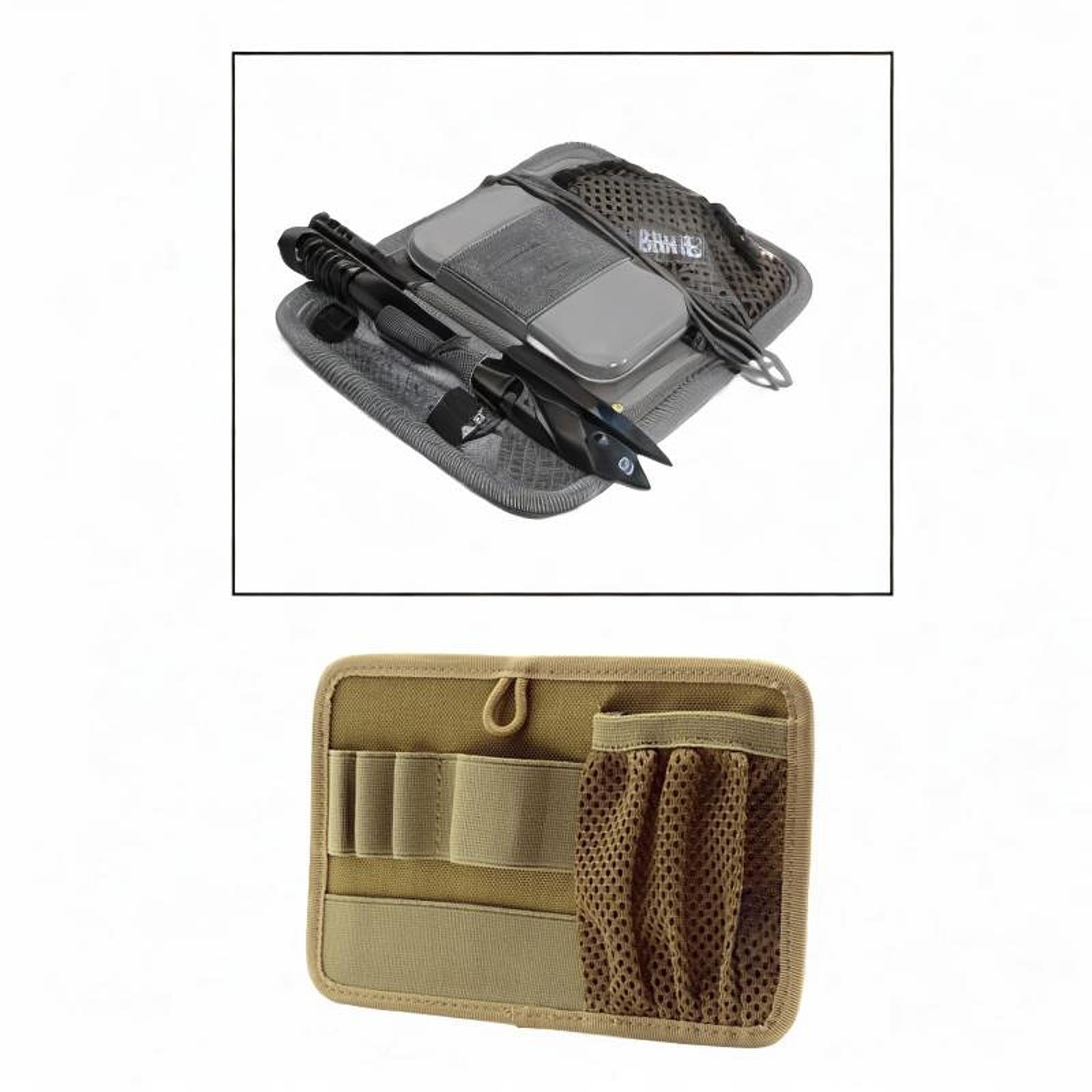 EDC Tool Organizer Board Portable Backpack Accessories for Holding Keychains Khaki