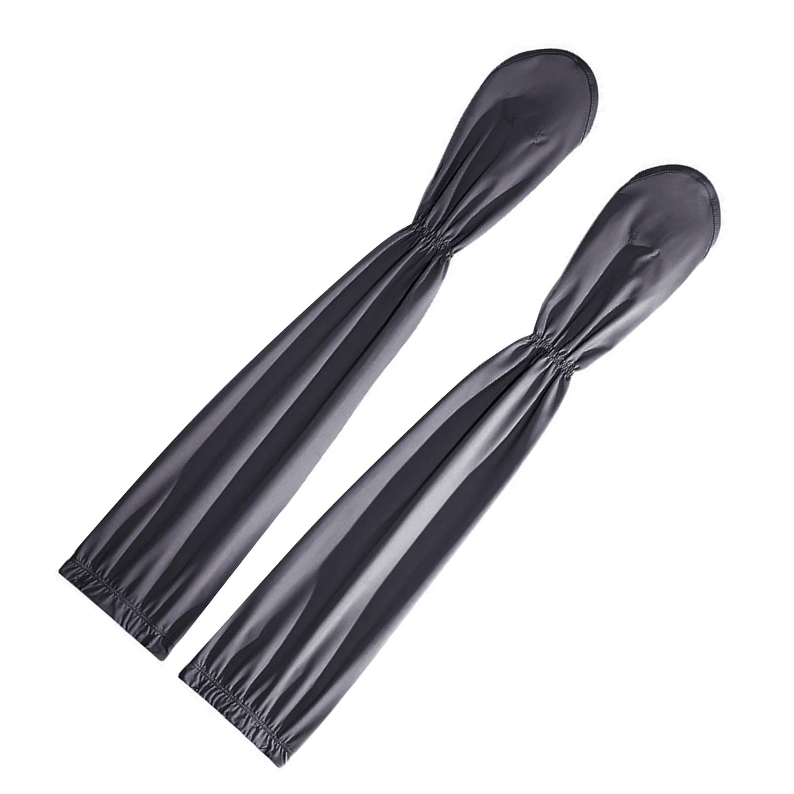 Adjustable Arm Sleeves with Gloves Driving Sun Sleeves for Garden Lawn Women Deep Grey