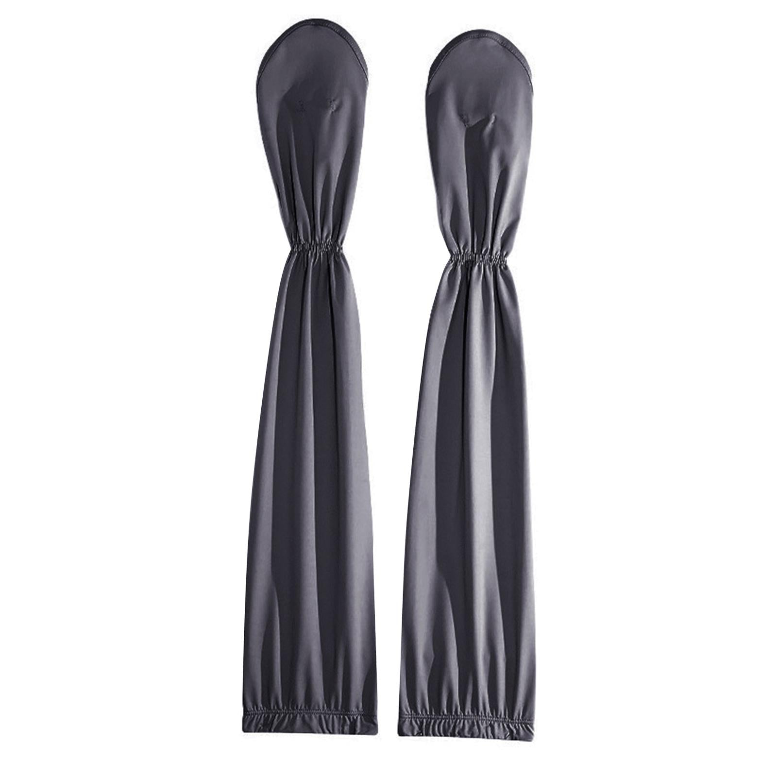 Adjustable Arm Sleeves with Gloves Driving Sun Sleeves for Garden Lawn Women Deep Grey