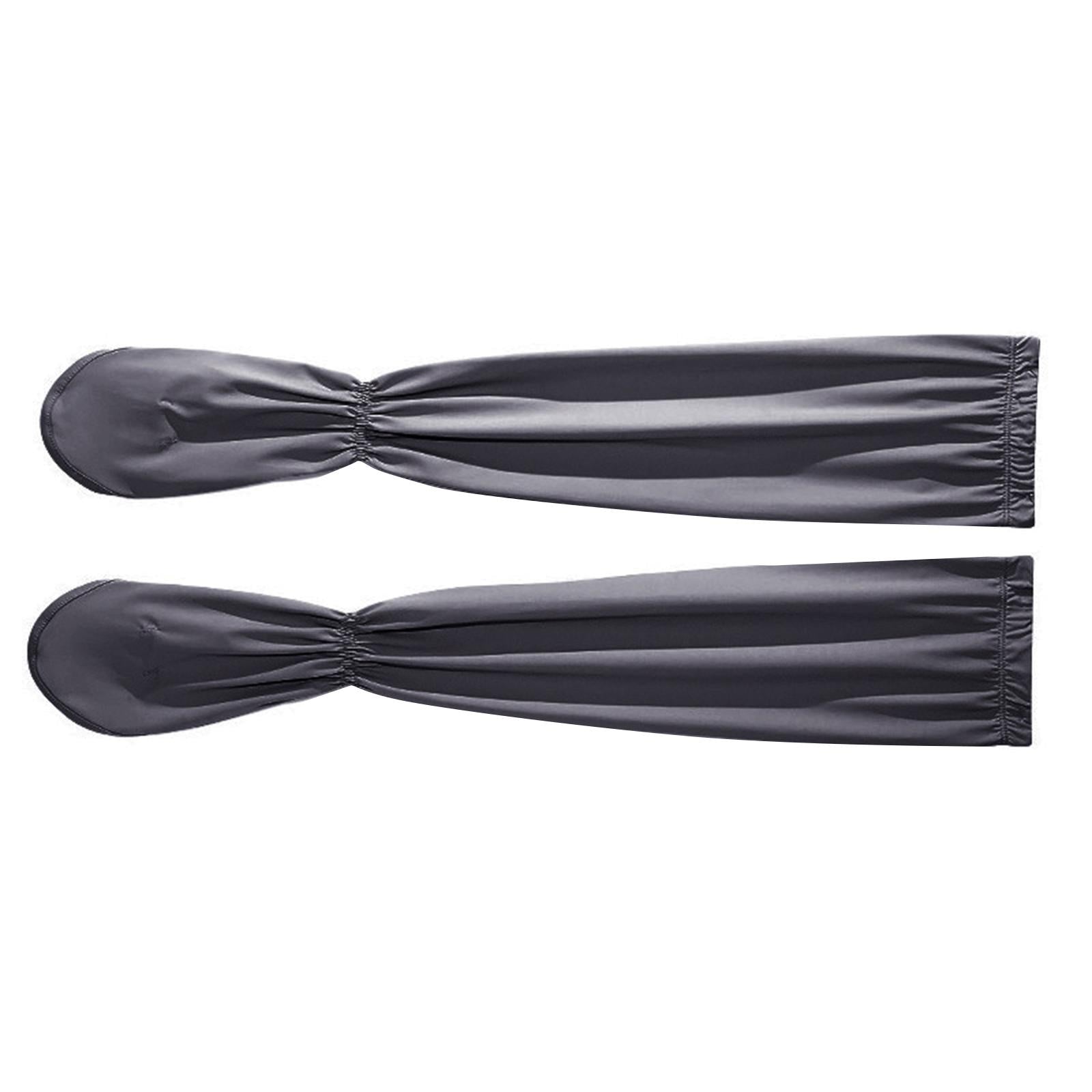 Adjustable Arm Sleeves with Gloves Driving Sun Sleeves for Garden Lawn Women Deep Grey