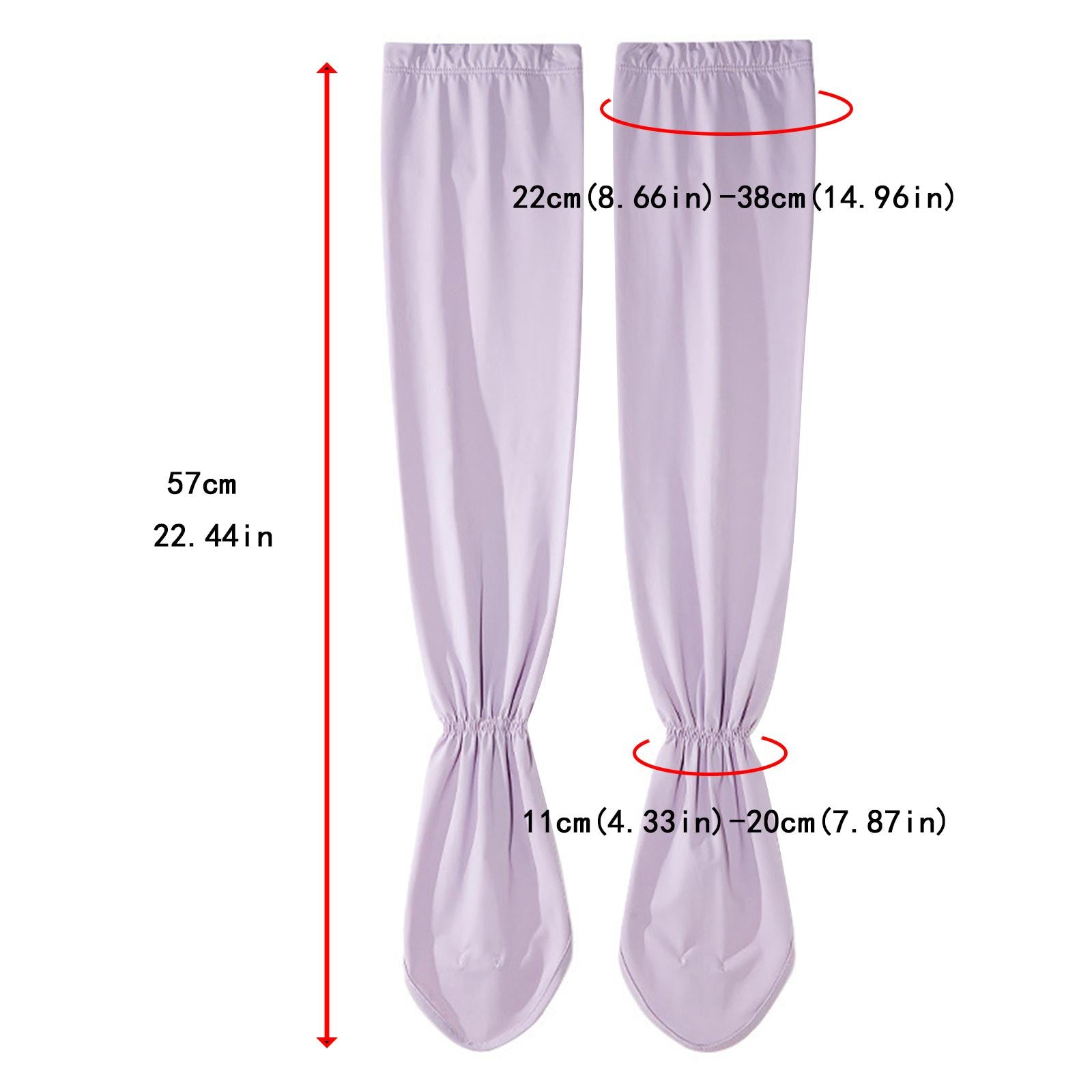 Adjustable Arm Sleeves with Gloves Driving Sun Sleeves for Garden Lawn Women Purple