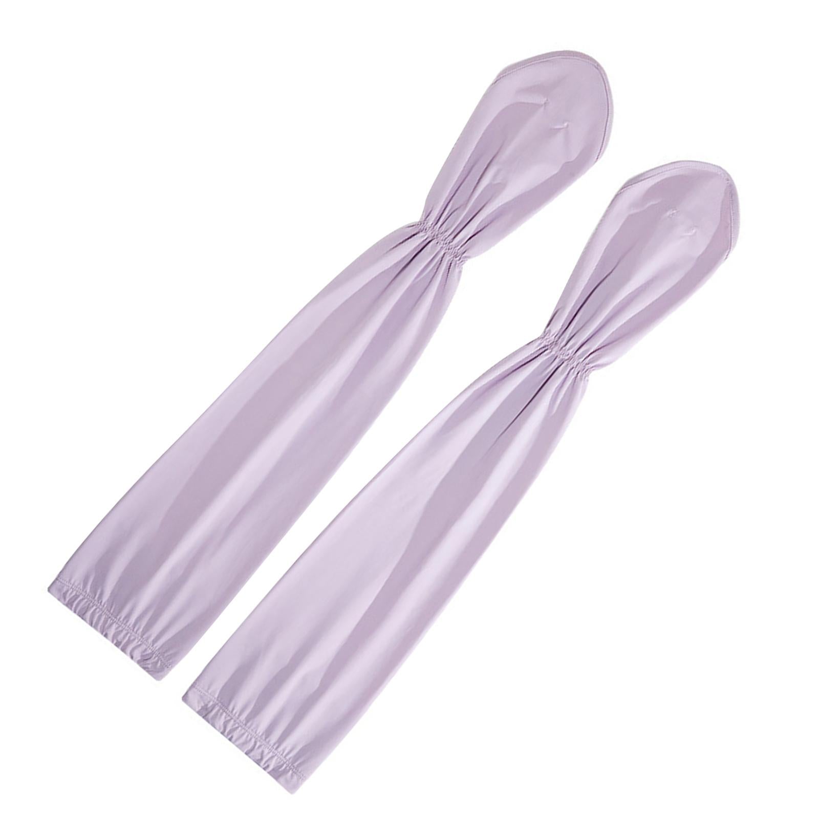 Adjustable Arm Sleeves with Gloves Driving Sun Sleeves for Garden Lawn Women Purple
