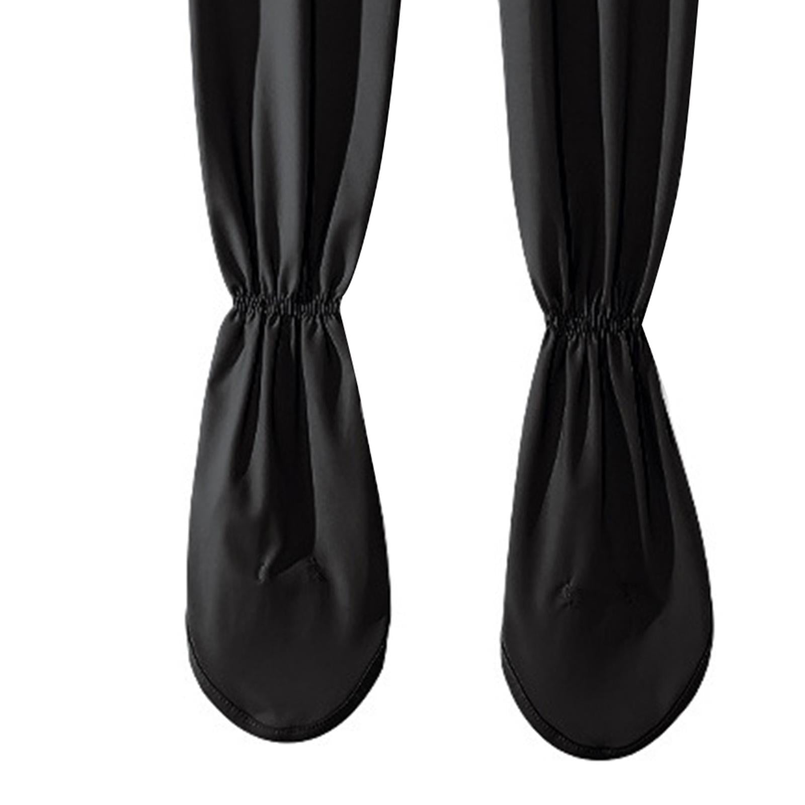 Adjustable Arm Sleeves with Gloves Driving Sun Sleeves for Garden Lawn Women Black