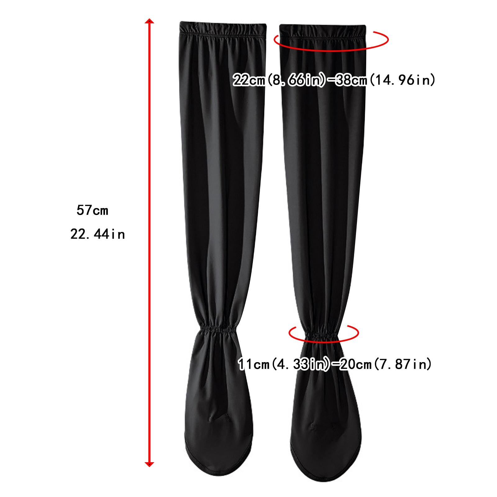 Adjustable Arm Sleeves with Gloves Driving Sun Sleeves for Garden Lawn Women Black