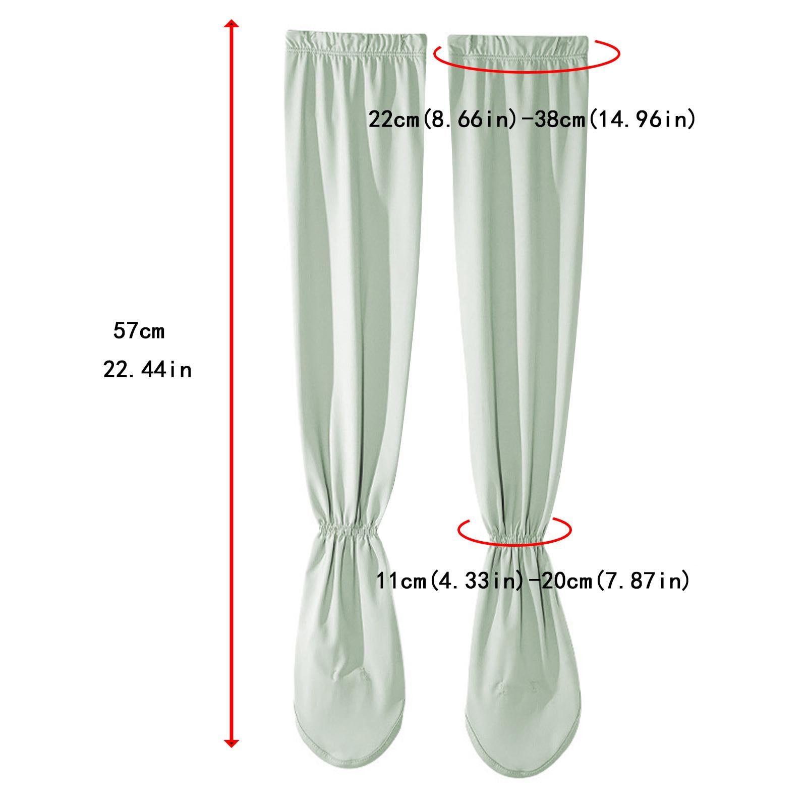 Adjustable Arm Sleeves with Gloves Driving Sun Sleeves for Garden Lawn Women Green