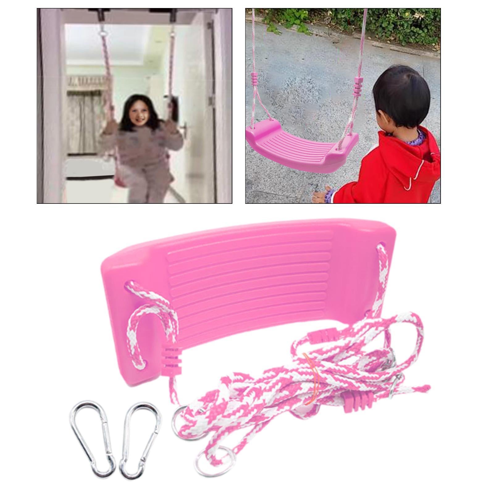 Full Swing Set Easy to Install 1 Complete Swing Kit for Backyard Kids Adults Pink