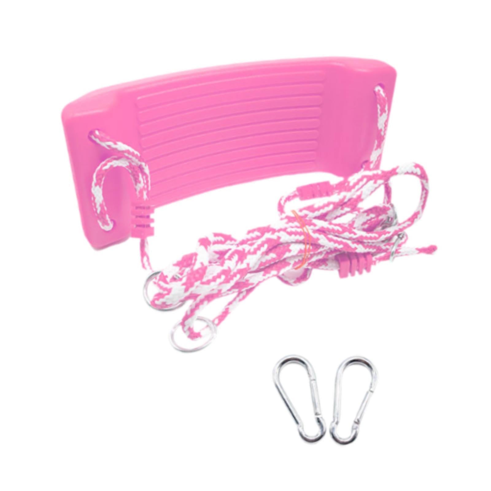 Full Swing Set Easy to Install 1 Complete Swing Kit for Backyard Kids Adults Pink
