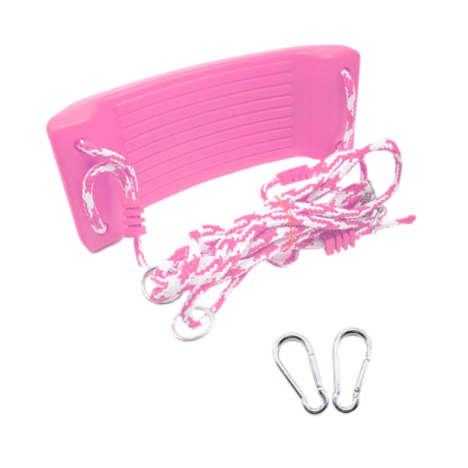 Full Swing Set Easy to Install 1 Complete Swing Kit for Backyard Kids Adults Pink