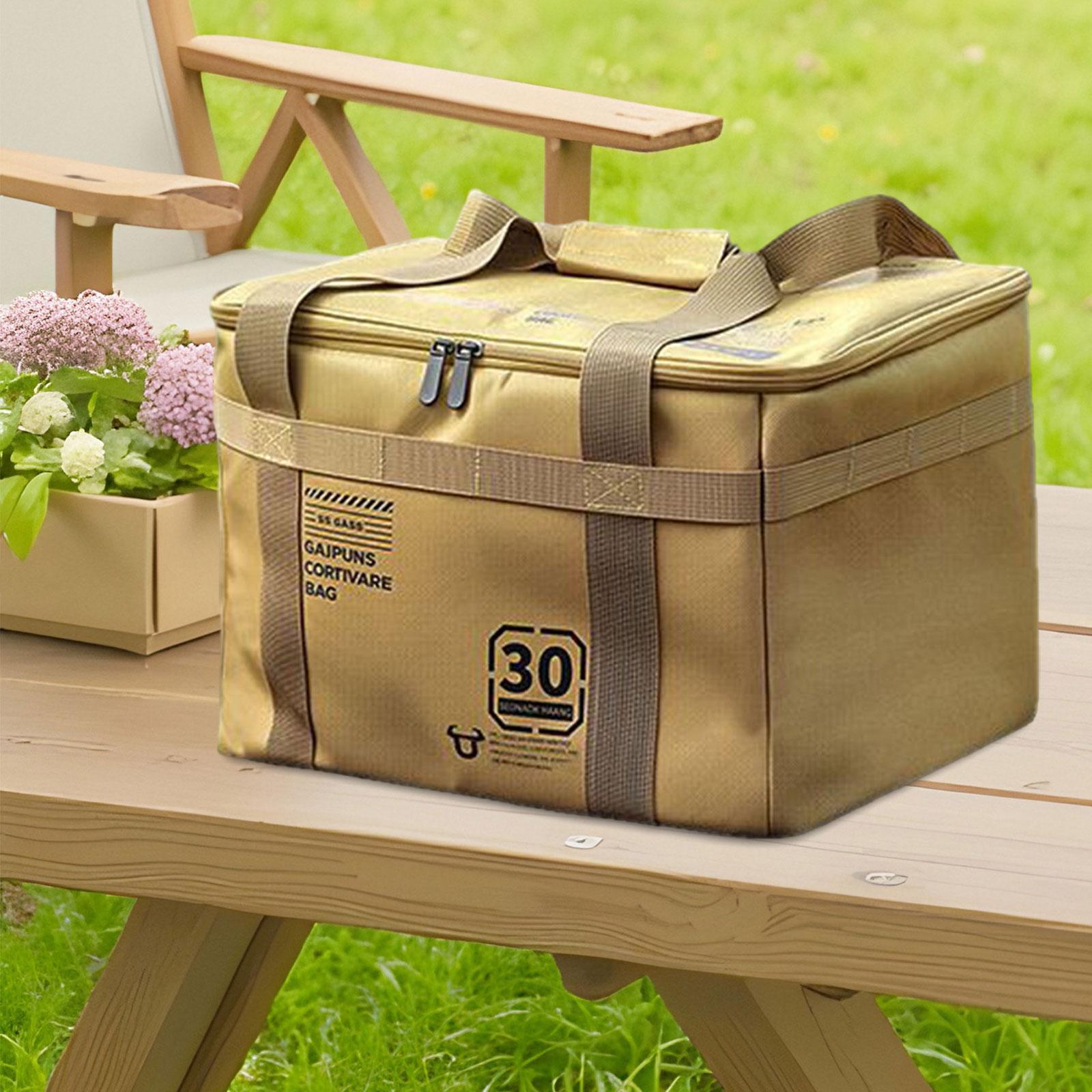 Camping Storage Bag Multifunctional Trunk Organizer for Travel Beach Fishing Khaki