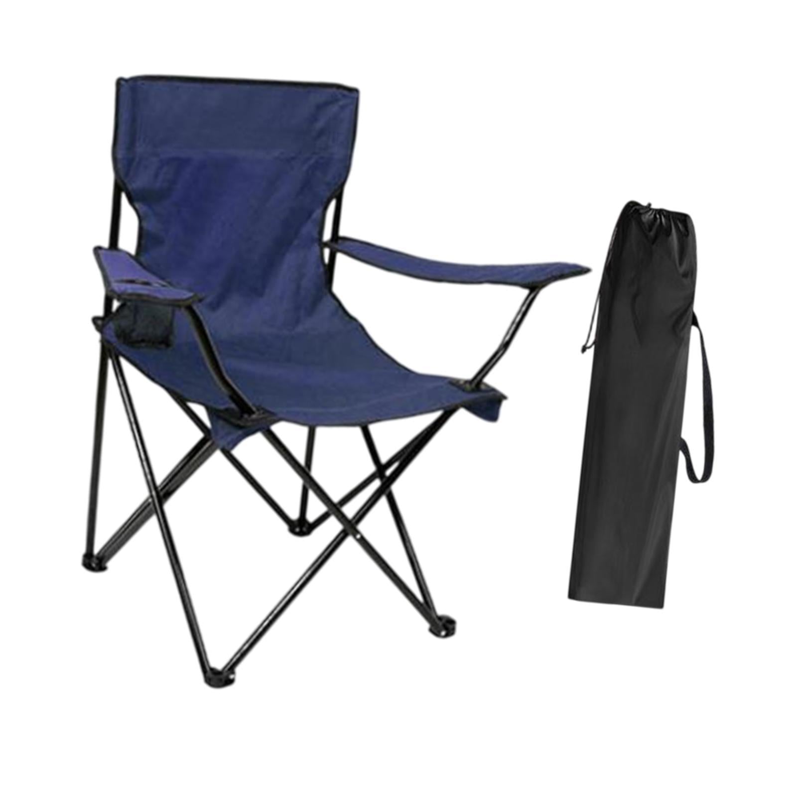 Outdoor Folding Camping Chair Stool Portable Chair for Barbecue Fishing Yard Navy