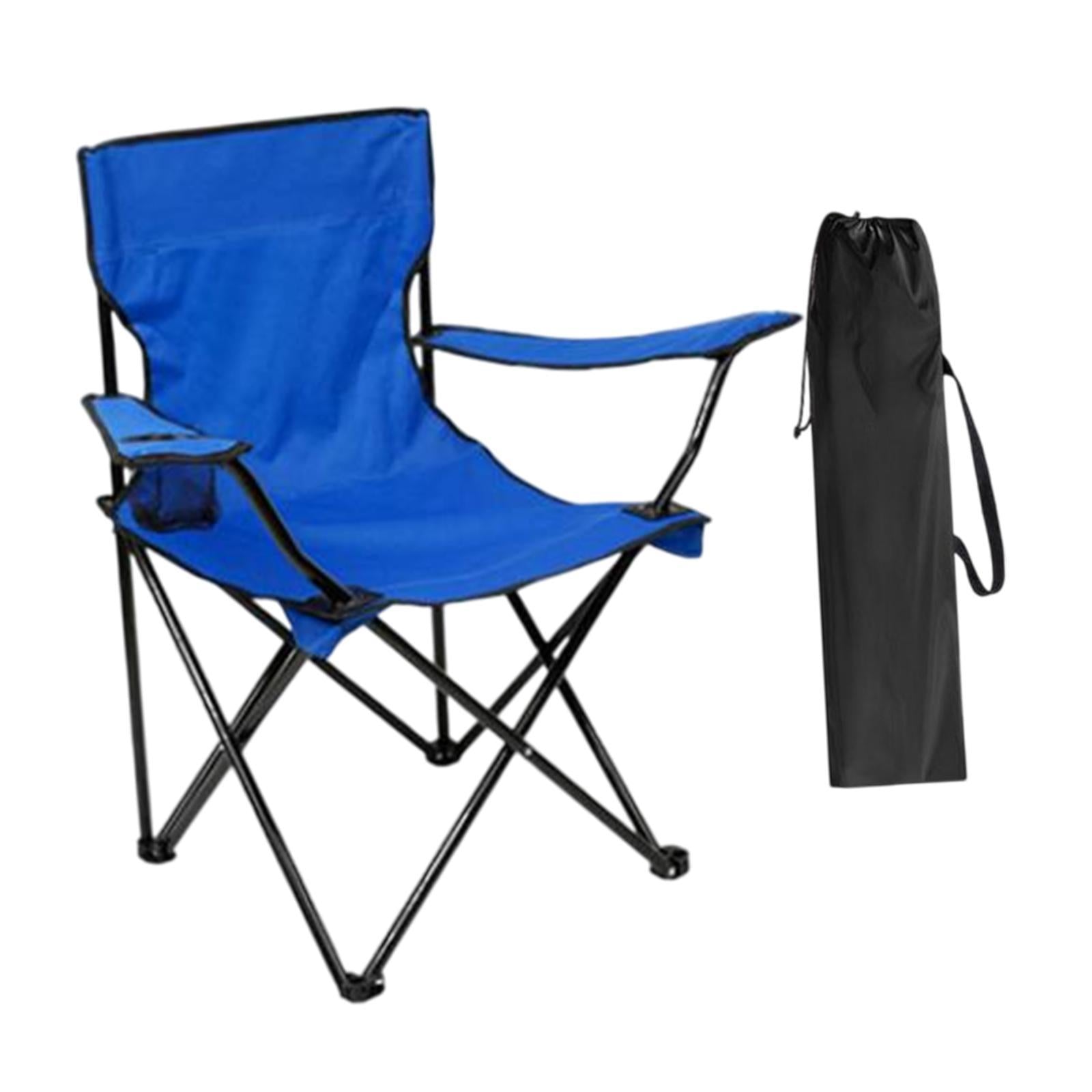 Outdoor Folding Camping Chair Stool Portable Chair for Barbecue Fishing Yard Blue