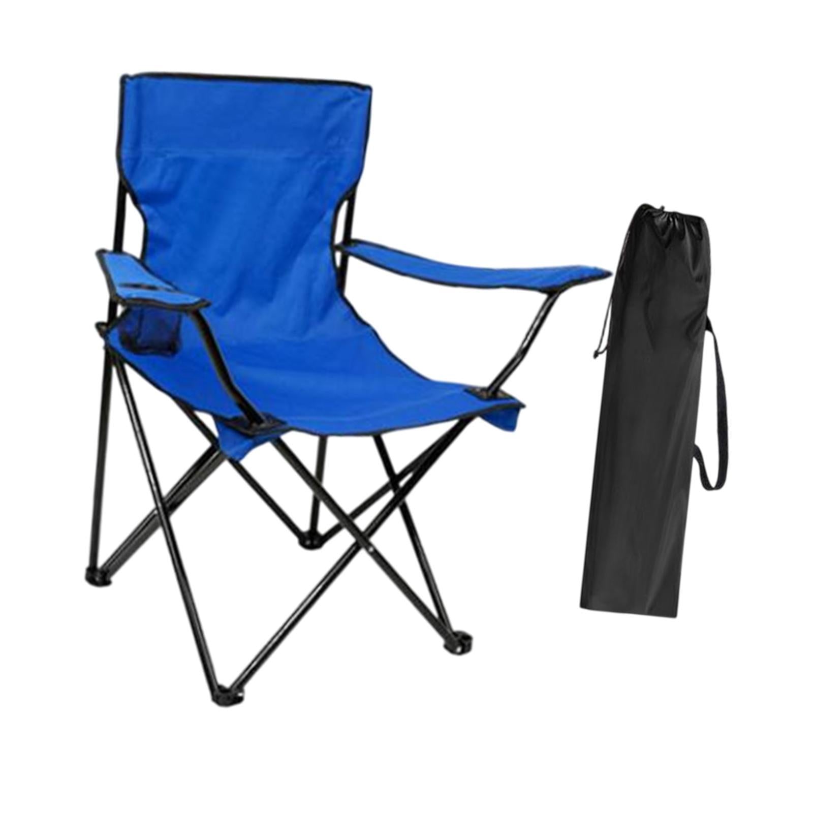 Outdoor Folding Camping Chair Stool Portable Chair for Barbecue Fishing Yard Blue