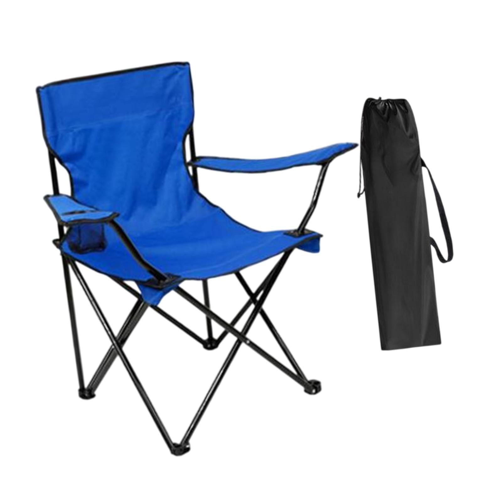 Outdoor Folding Camping Chair Stool Portable Chair for Barbecue Fishing Yard Blue