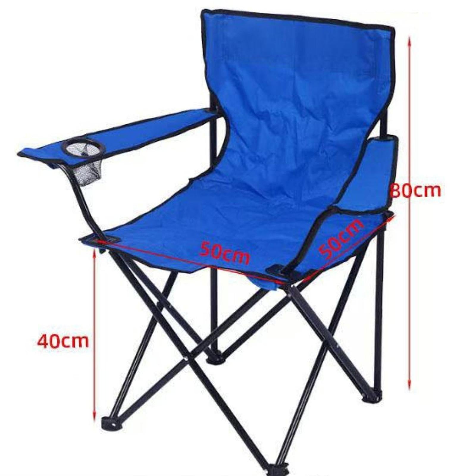 Outdoor Folding Camping Chair Stool Portable Chair for Barbecue Fishing Yard Blue