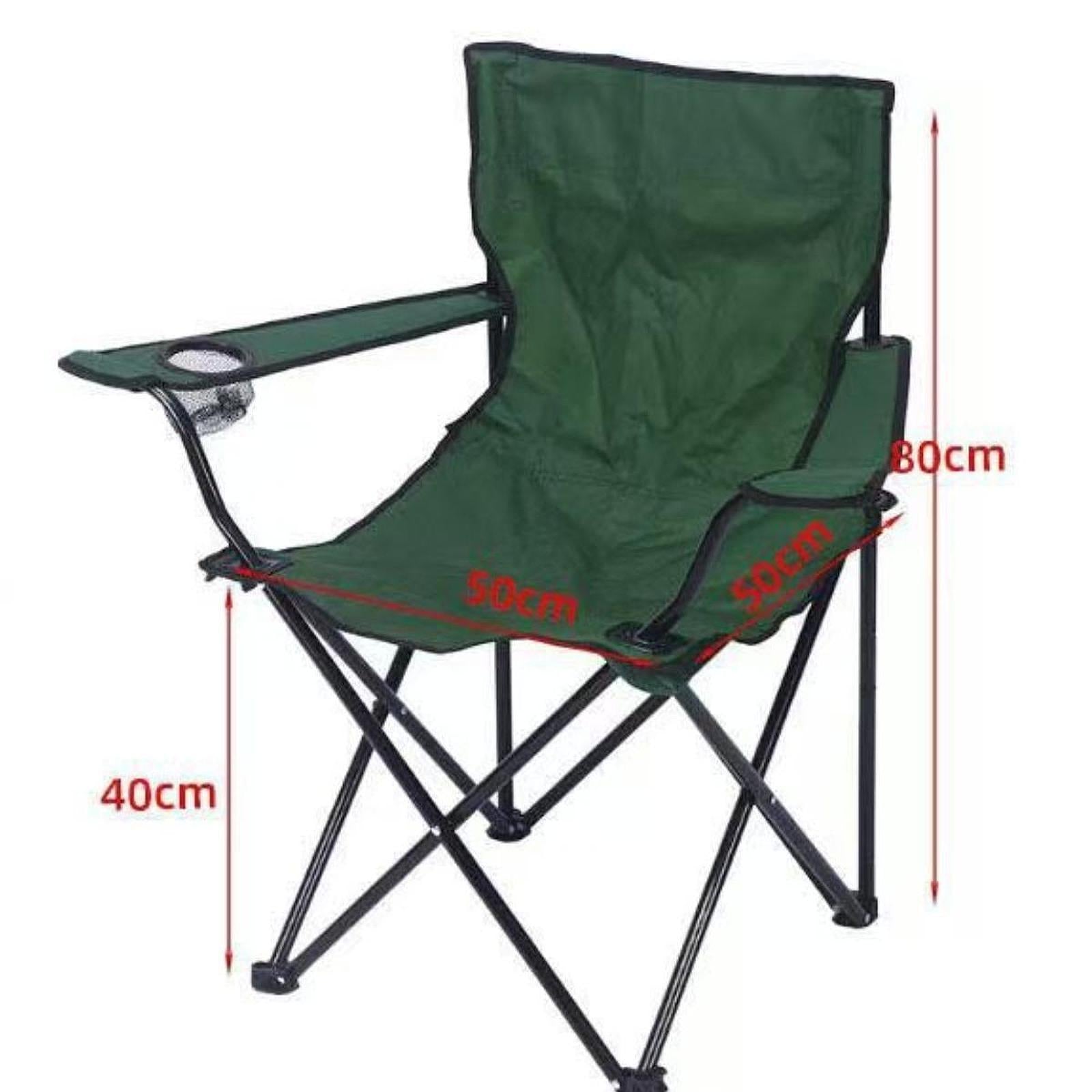 Outdoor Folding Camping Chair Stool Portable Chair for Barbecue Fishing Yard Green
