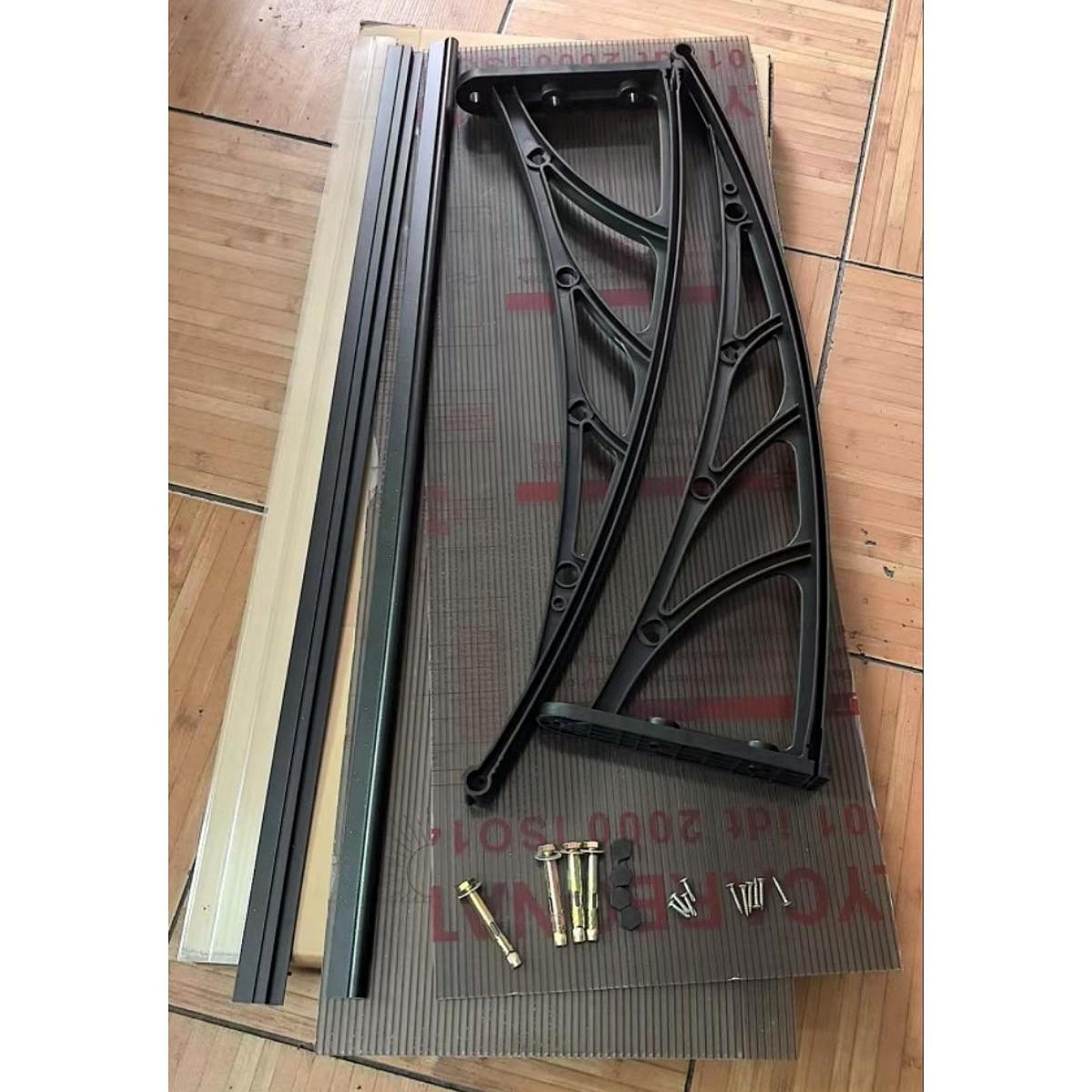 Window Awning Versatile Decoration Door Canopy for Entrance Garage Household Light Brown