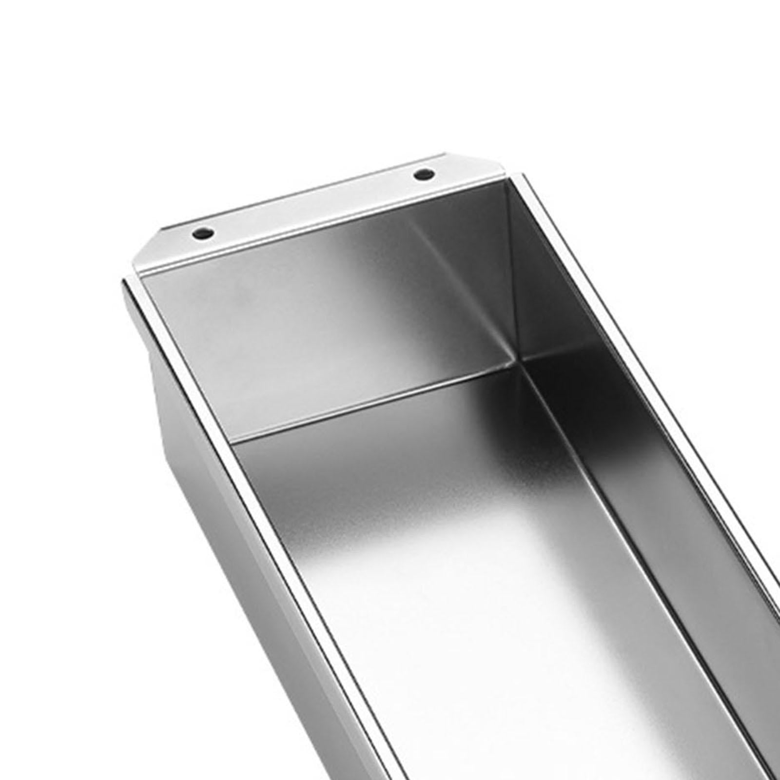 Utensil Tray Stainless Steel Tableware Organizer for Camping Picnics Counter silver
