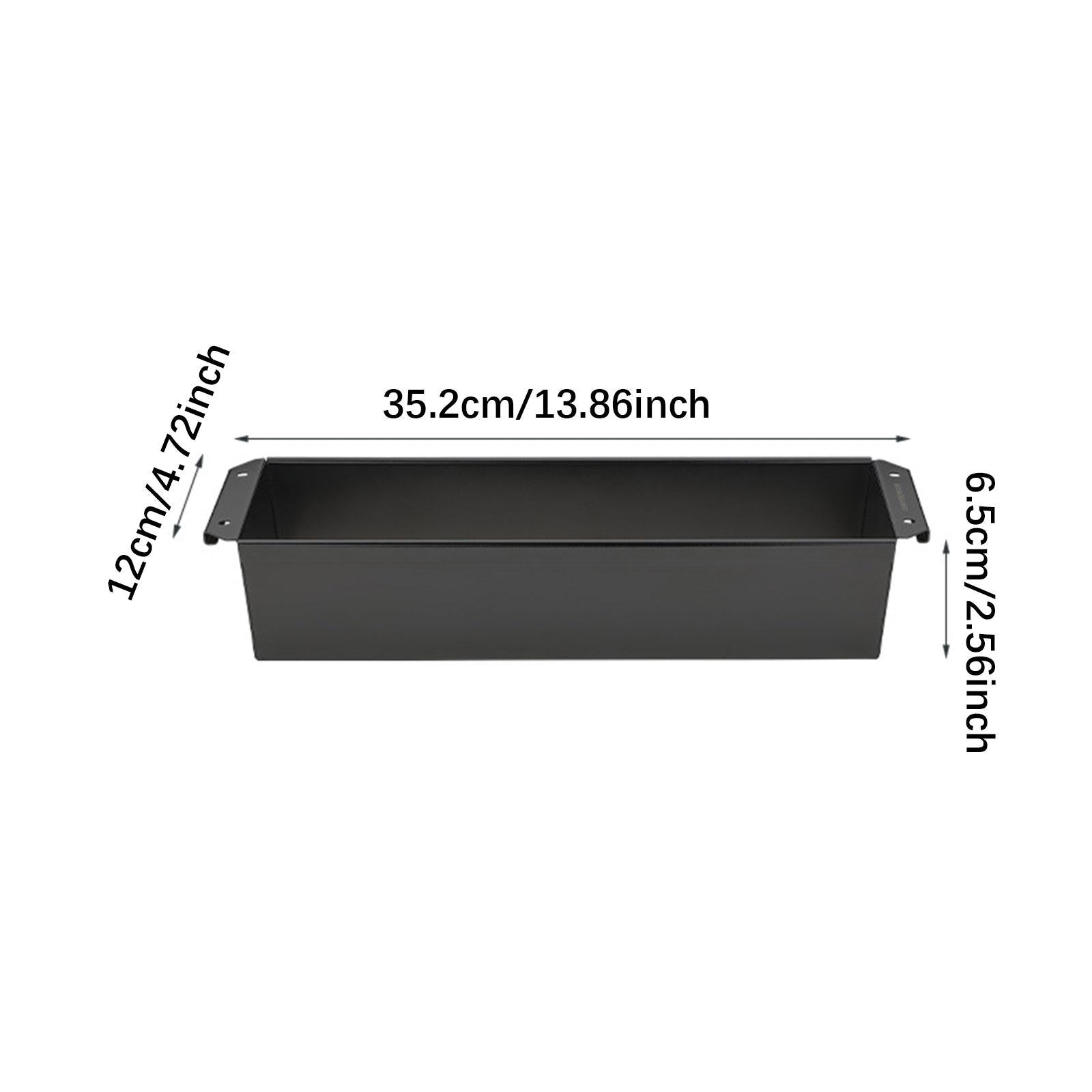 Utensil Tray Stainless Steel Tableware Organizer for Camping Picnics Counter black