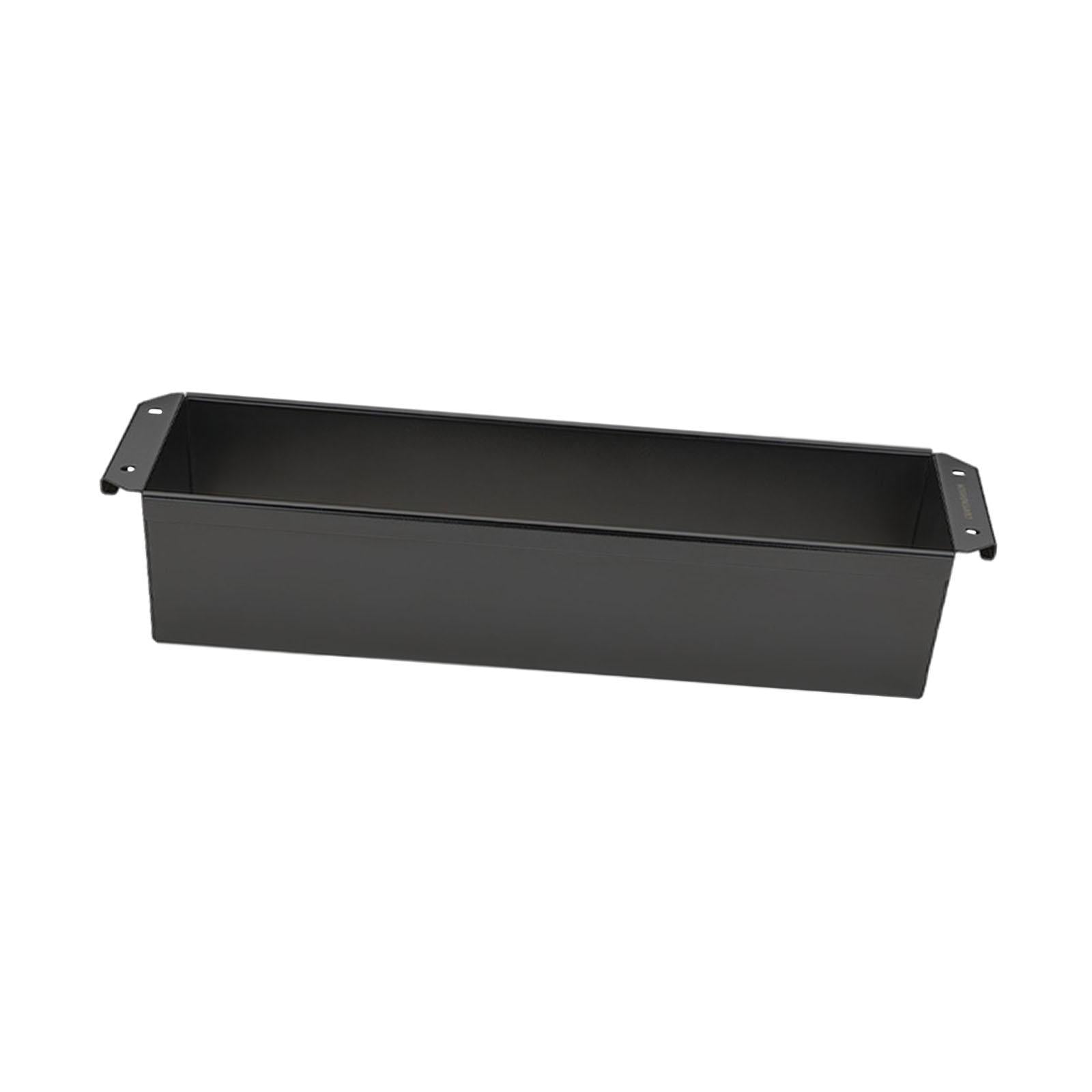 Utensil Tray Stainless Steel Tableware Organizer for Camping Picnics Counter black