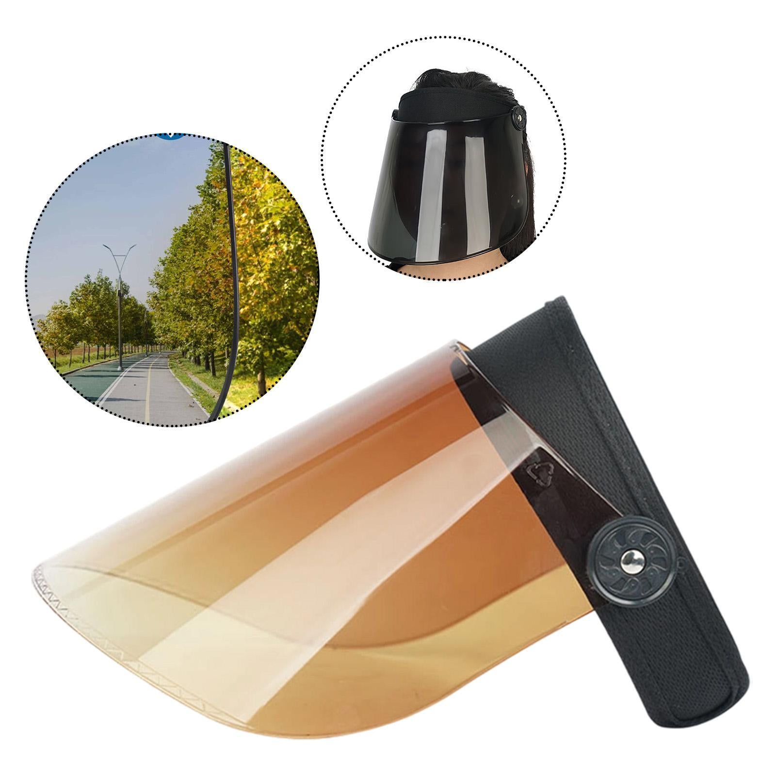Sun Visor Cap Casual Sunblock Beach Cap Protection for Hiking Tennis Camping Gradient brown