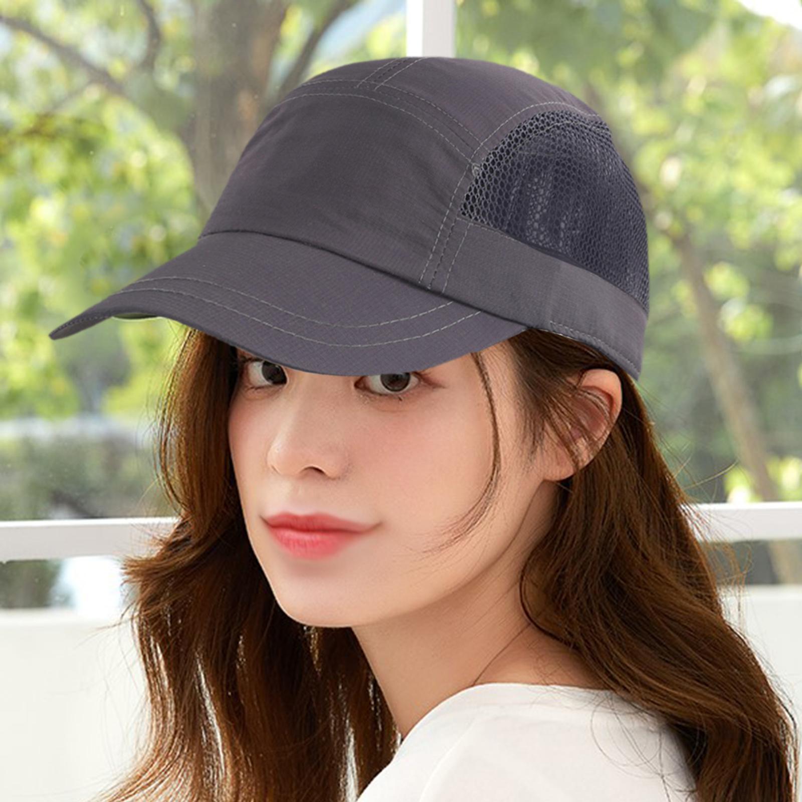 Golf Hat Outdoor Quick Dry Athletic Sports Cap for Marathon Traveling Hiking dark gray